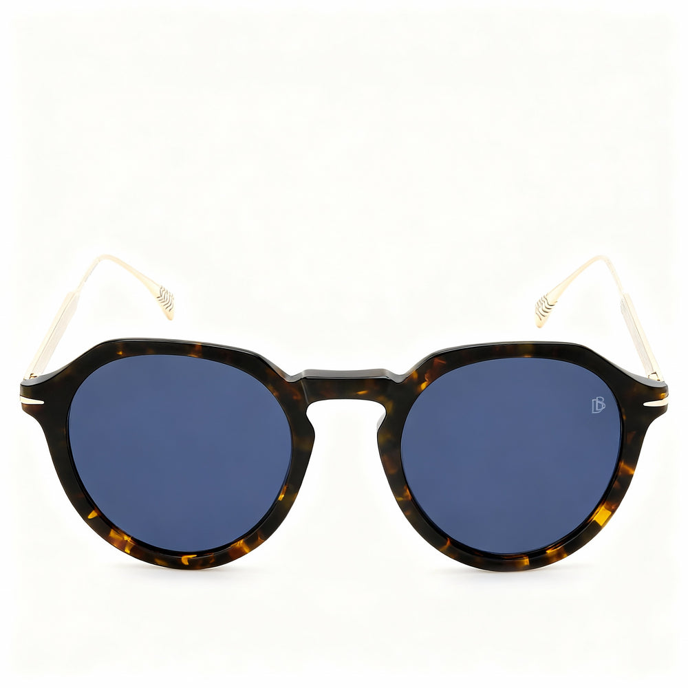 Gafas de sol David Beckham DB 1098/S Classic de acetato color oro habano para hombre, de policarbonato, no polarizadas, de 49 mm