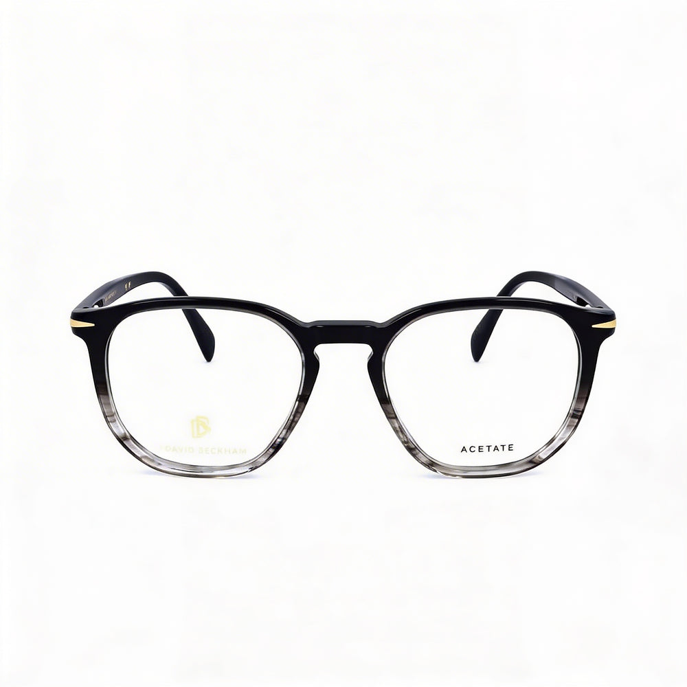 Gafas David Beckham Db 1106 con montura de acetato de cuerno negro clásico, lentes de policarbonato, unisex, 50-19-150mm