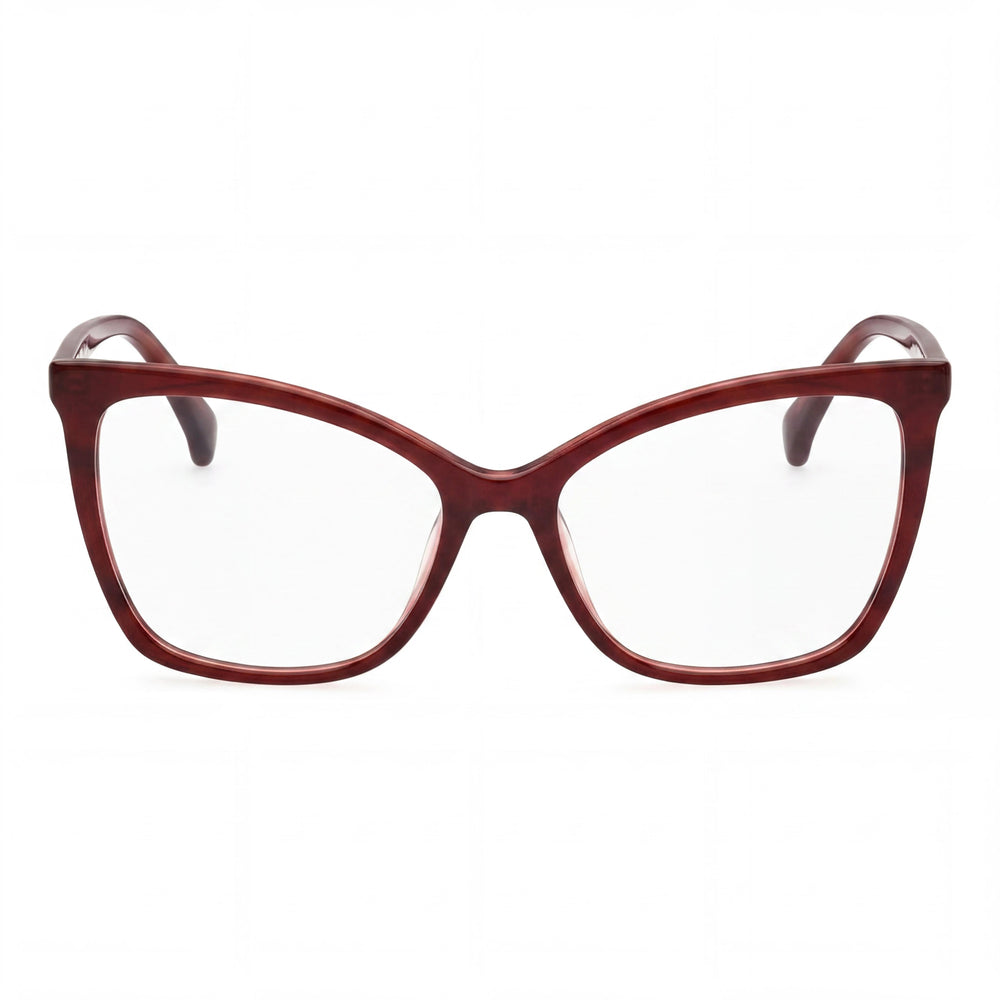 MaxMara MM5060 071 Women's Cat Eye Plastic Eyeglasses Bordeaux 54-16-140