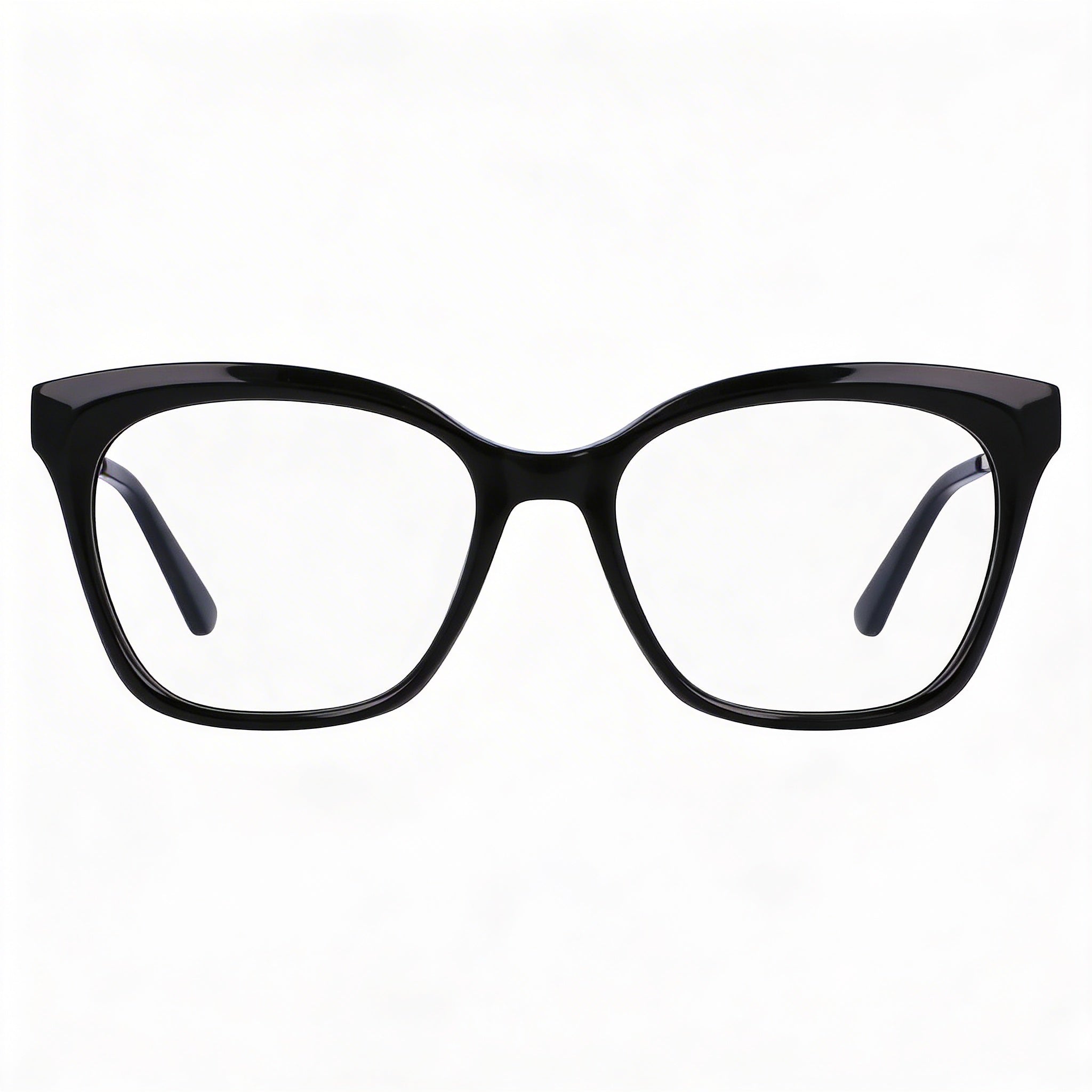 KARL LAGERFELD Women's Casual Black Acetate Frame Eyeglasses with Transparent Plastic Lenses 54-17-140, Photo 2