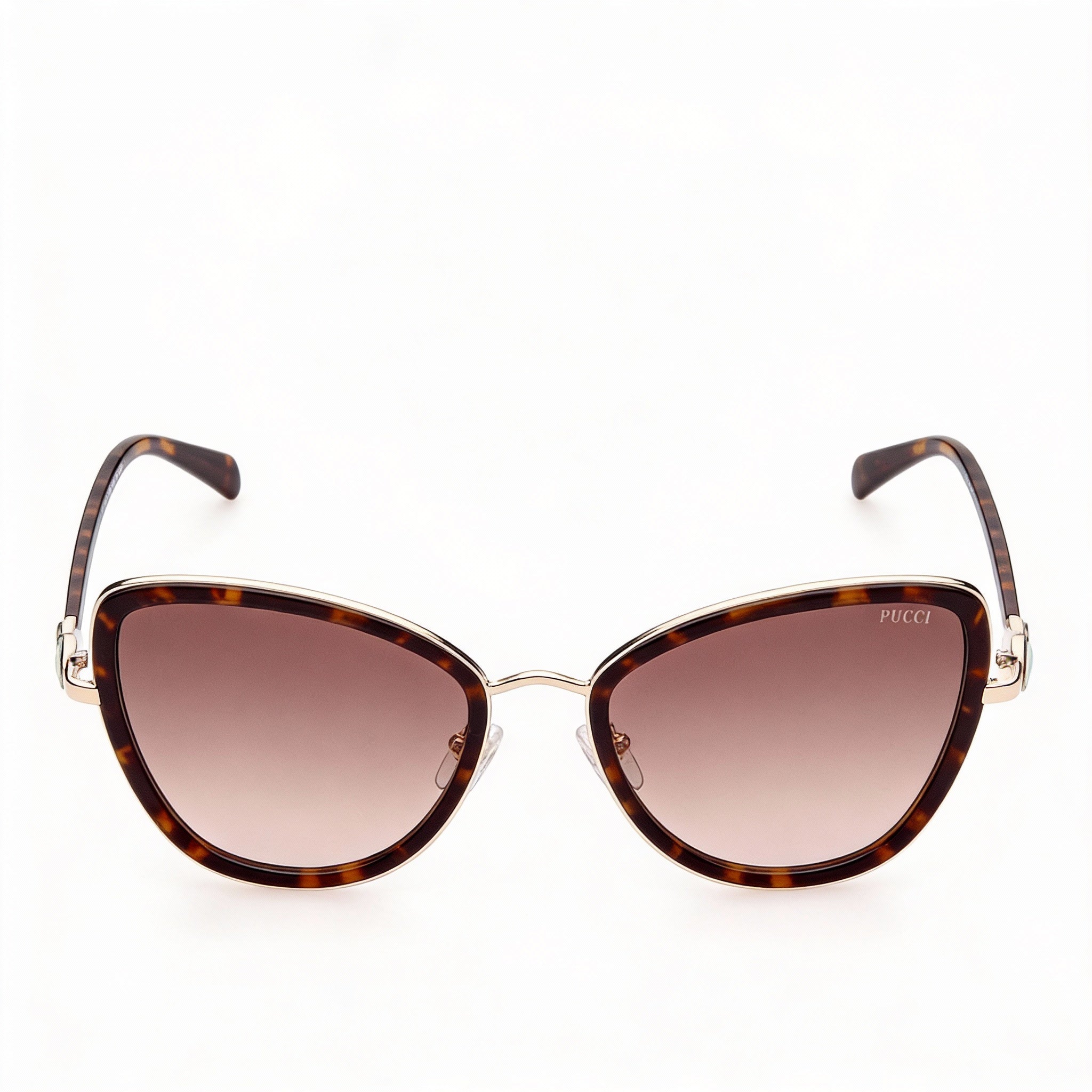Emilio Pucci Modern Women's Metal Frame Polycarbonate Non-Polarized Sunglasses Size 57-57-140mm, Photo 2
