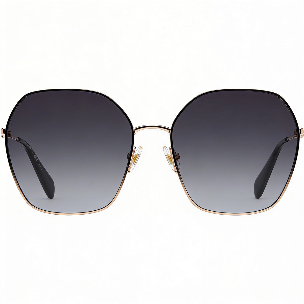 kate spade new york Gafas de sol de mujer de temporada en oro, azul y marrón, de acero inoxidable, con protección UV, de 57 mm