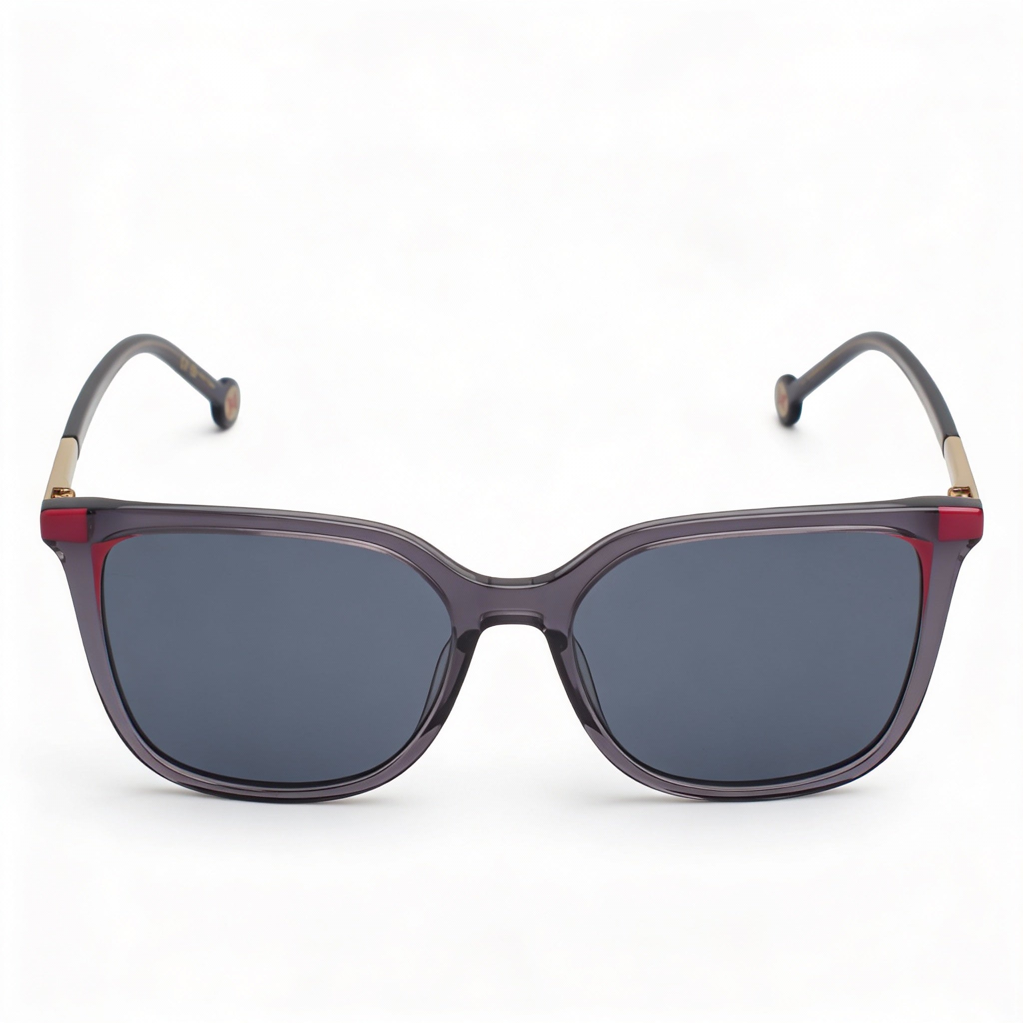 Gafas de sol Carolina Herrera para mujer, estilo casual, cuadradas, suaves, de acetato gris y rosa con protección UV, ancho de lente de 54 mm, Photo 2