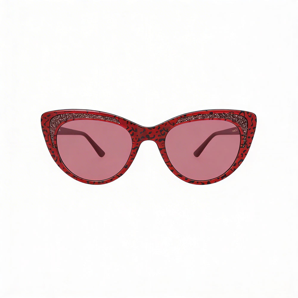 bebe Bb7242 Women's Acetate UV Protection Sunglasses, Pink Animal Frame, Pink Lenses 55-19-140