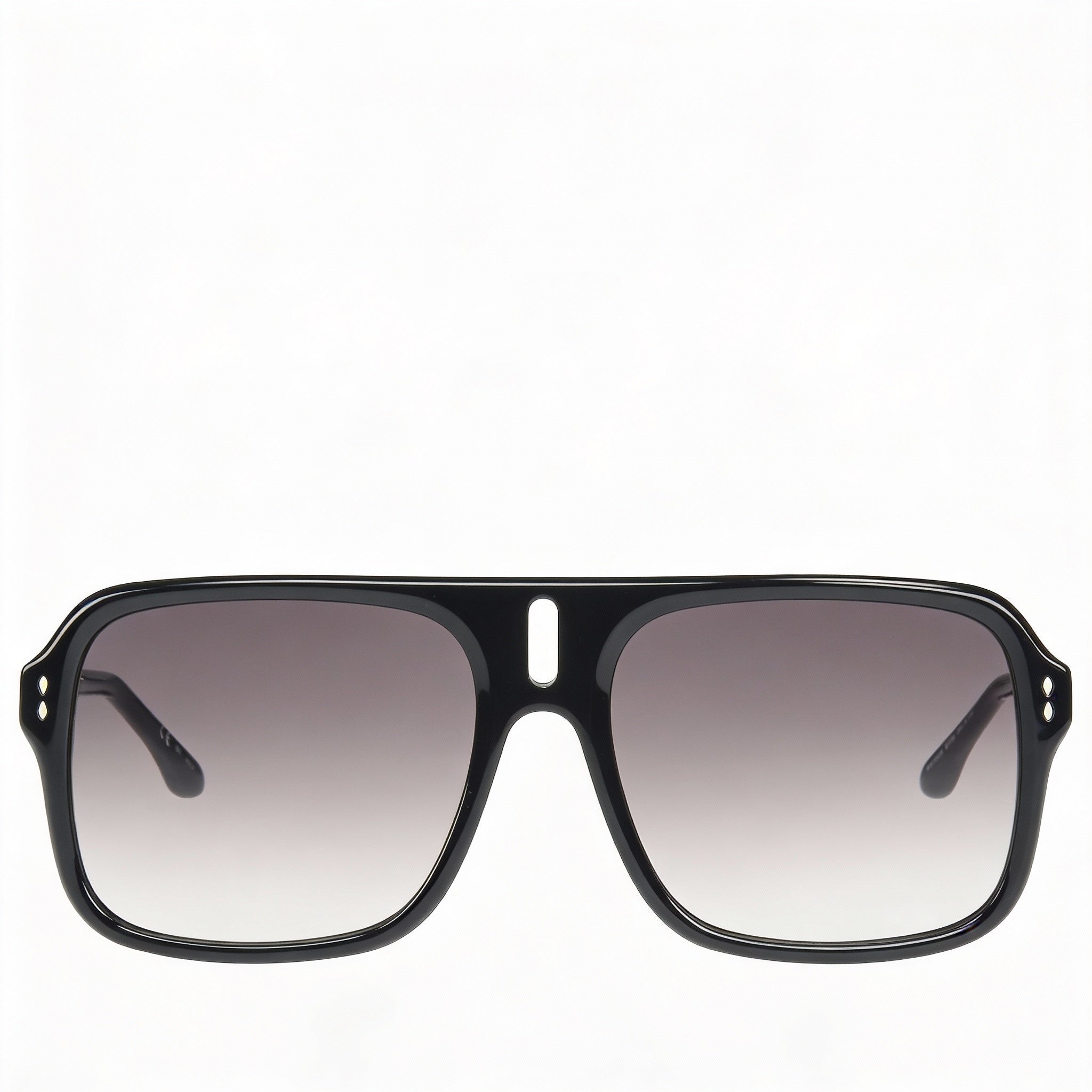 Isabel Marant Im 0125/s Women's Black Acetate Frame Rectangular Casual Non-Polarized Polycarbonate Lens Sunglasses 7-1-4, Photo 2