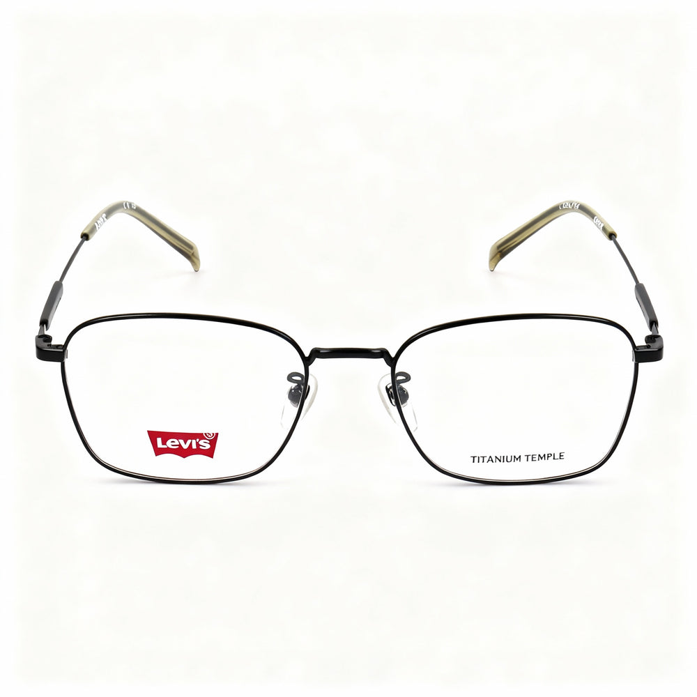 LEVIS Lv 7048/F/Lev Men's Full-Rim Square Metal Eyeglasses in Matte Black, Size 54-19-145