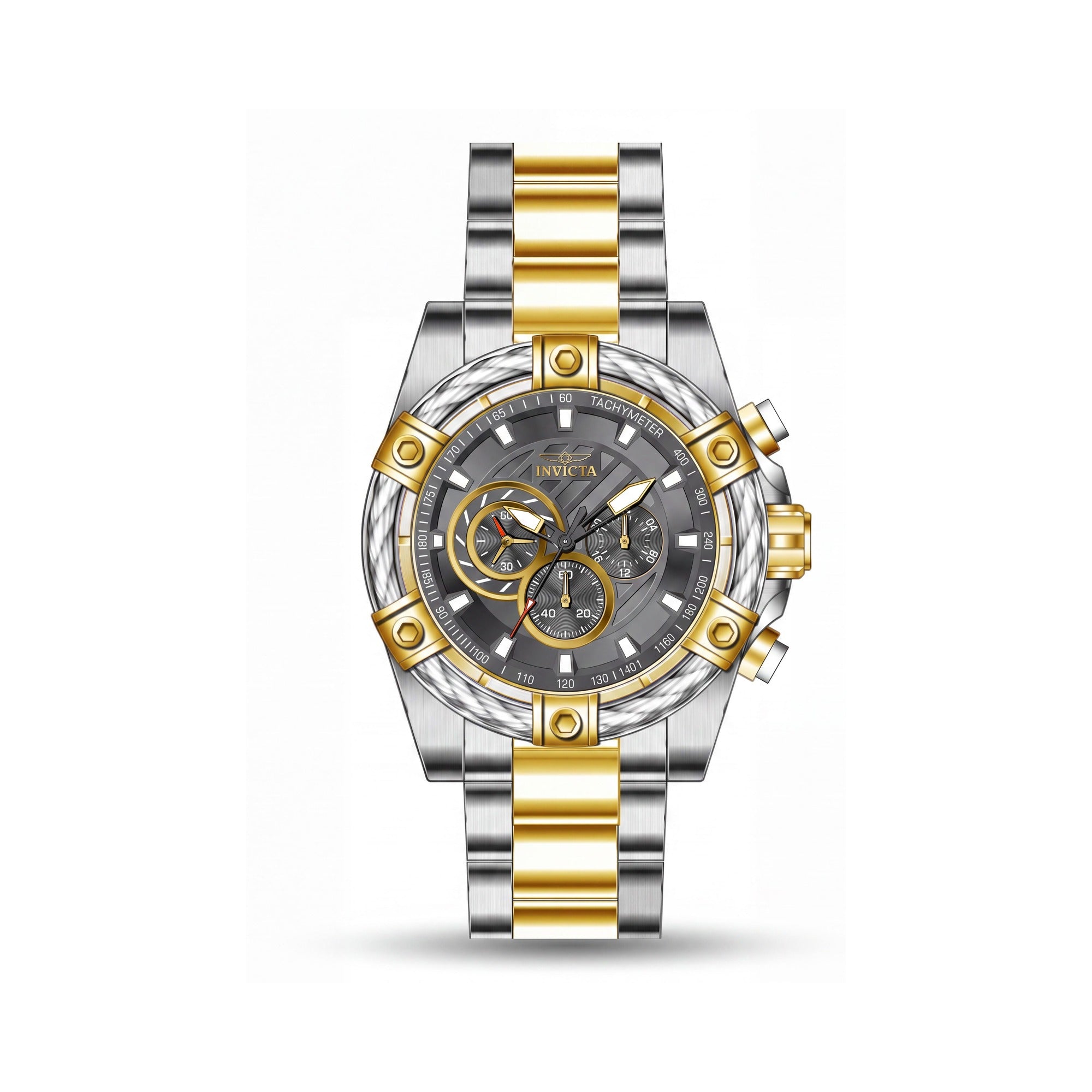 Invicta Bolt 49748 Men's Silver & Gold-tone Stainless Steel Chronograph Quartz Watch 52mm Case, Photo 1