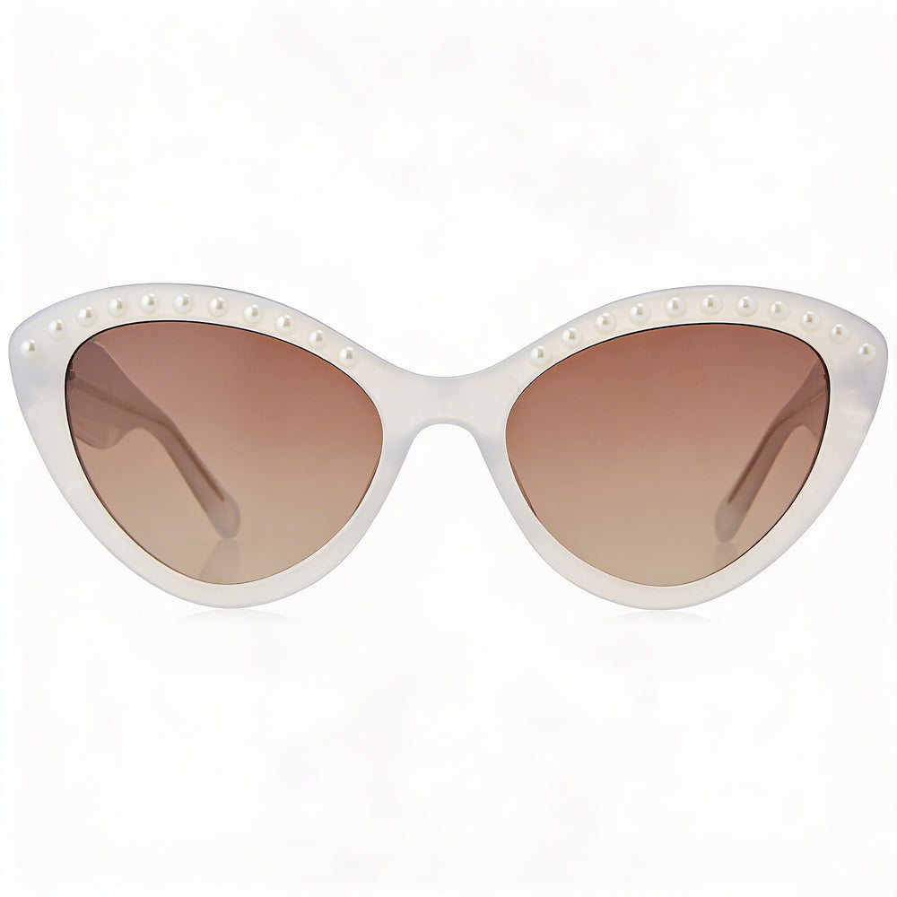 Gafas de sol Kate Spade New York JUNI/G/S PEARL para mujer, montura de acetato marrón blanco, protección UV, 55 mm