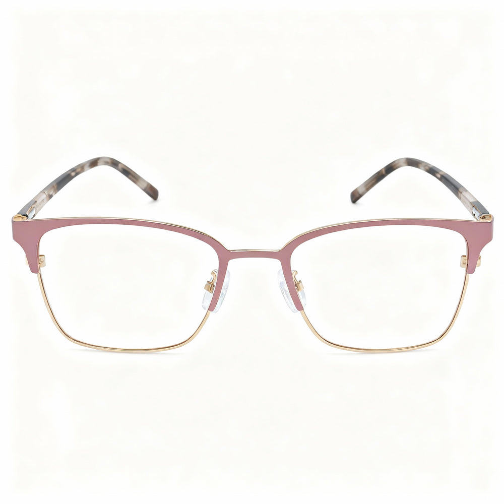 Gafas de vista DKNY Dk3002 para mujer, cuadradas, con montura completa de acero inoxidable color malva, talla 52-17-135 mm