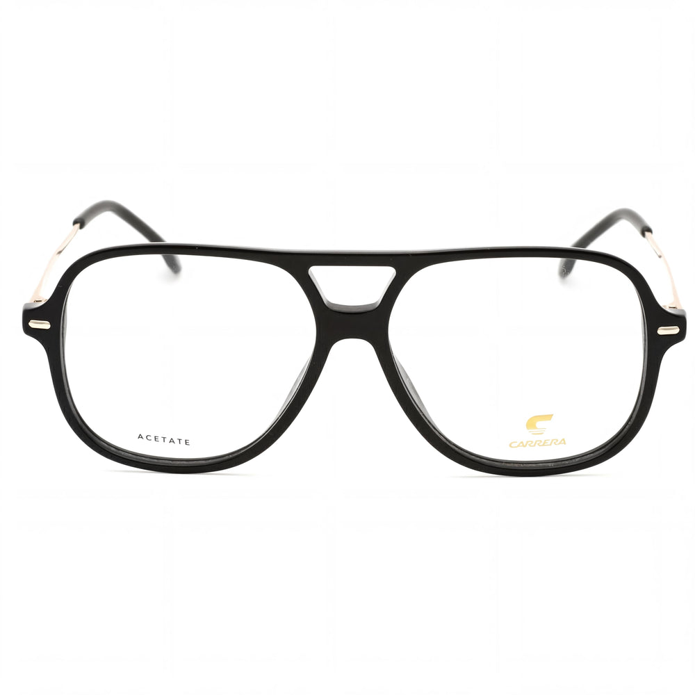 Monturas Carrera Casual para mujer de acetato negro con lentes de plástico no polarizadas, tamaño 54-13-140 mm
