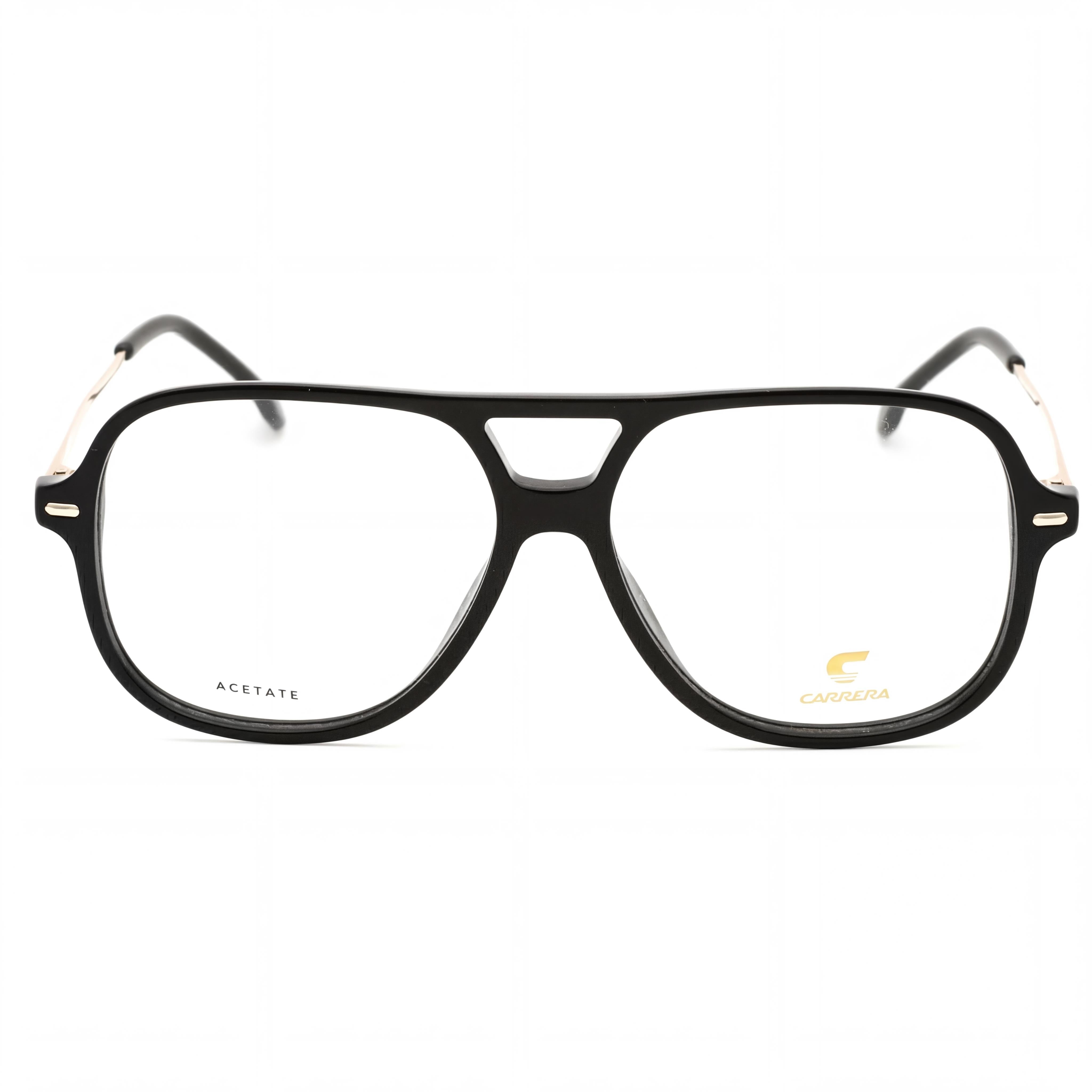 Carrera Casual Women’s Black Acetate Eyewear Frames with Plastic Non Polarized Lenses, Size 54-13-140mm, Photo 2