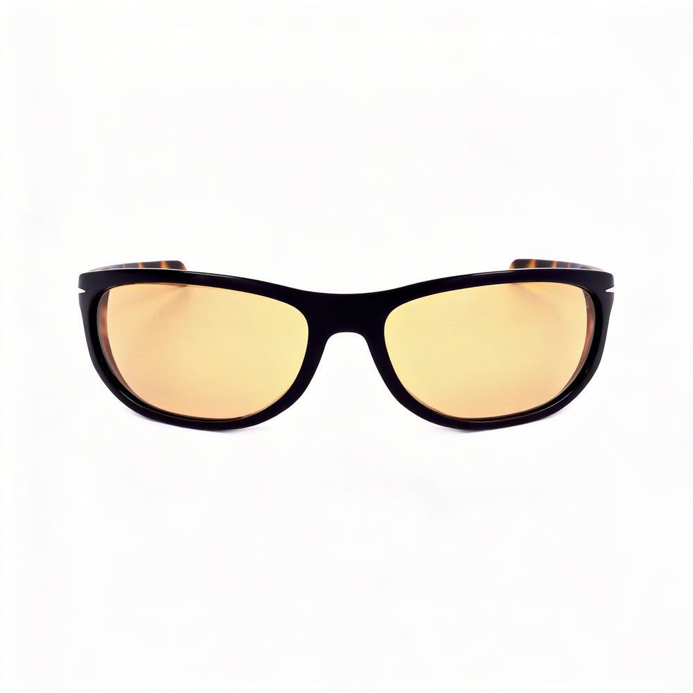 Gafas de sol David Beckham Db 7117/S para hombre, color negro habana, acetato, lentes naranjas no polarizadas, tamaño 64 mm