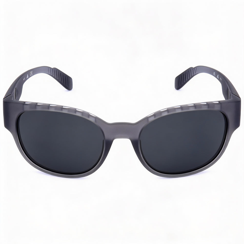 adidas Casual Unisex Grey Plastic Frame, Smoke Non-Polarized 55mm Lens Sunglasses with UV Protection