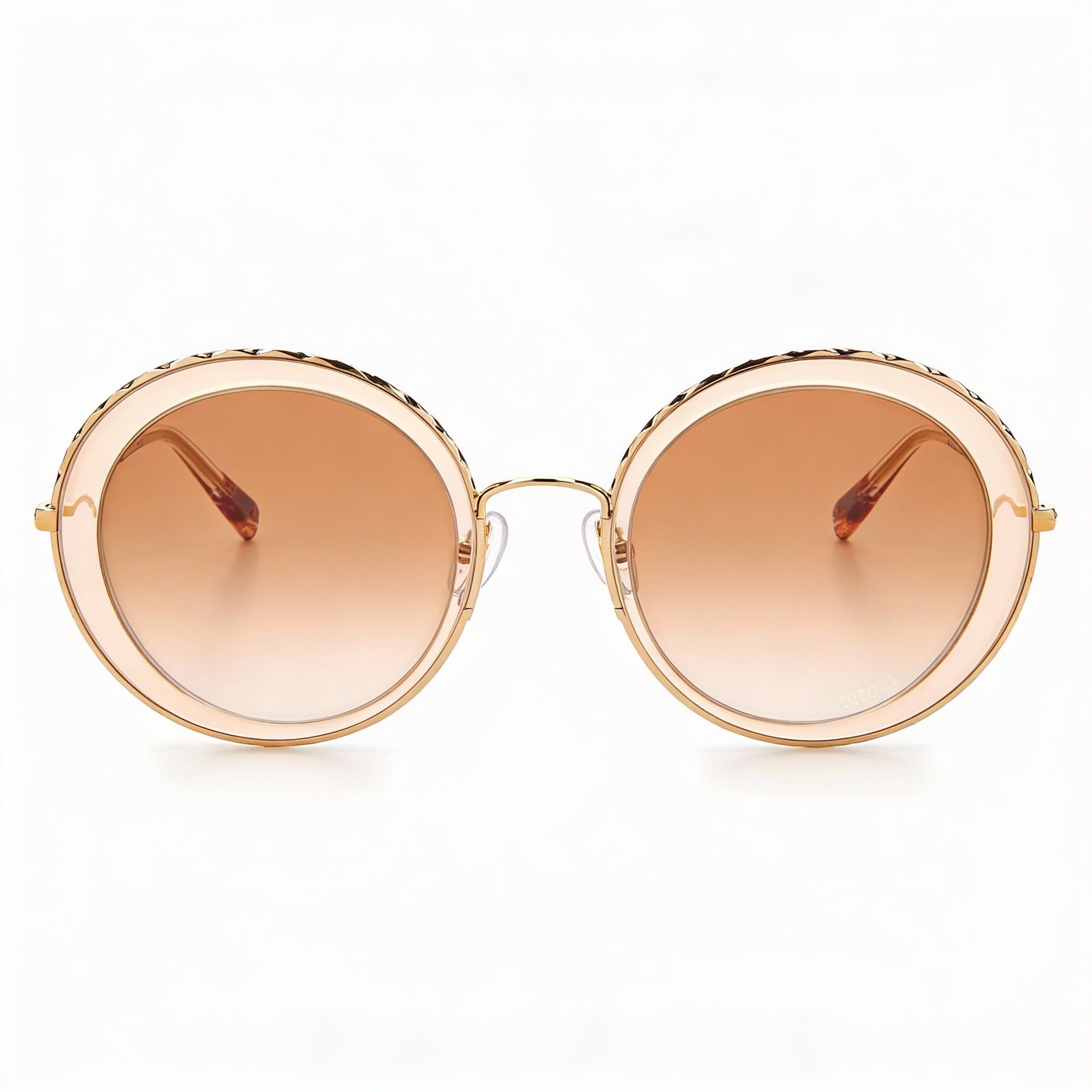 Gafas de sol Missoni Modern para mujer, de acero inoxidable, sin polarizar, con protección UV, color arena, rojo dorado, 49.6-23-145, Photo 2