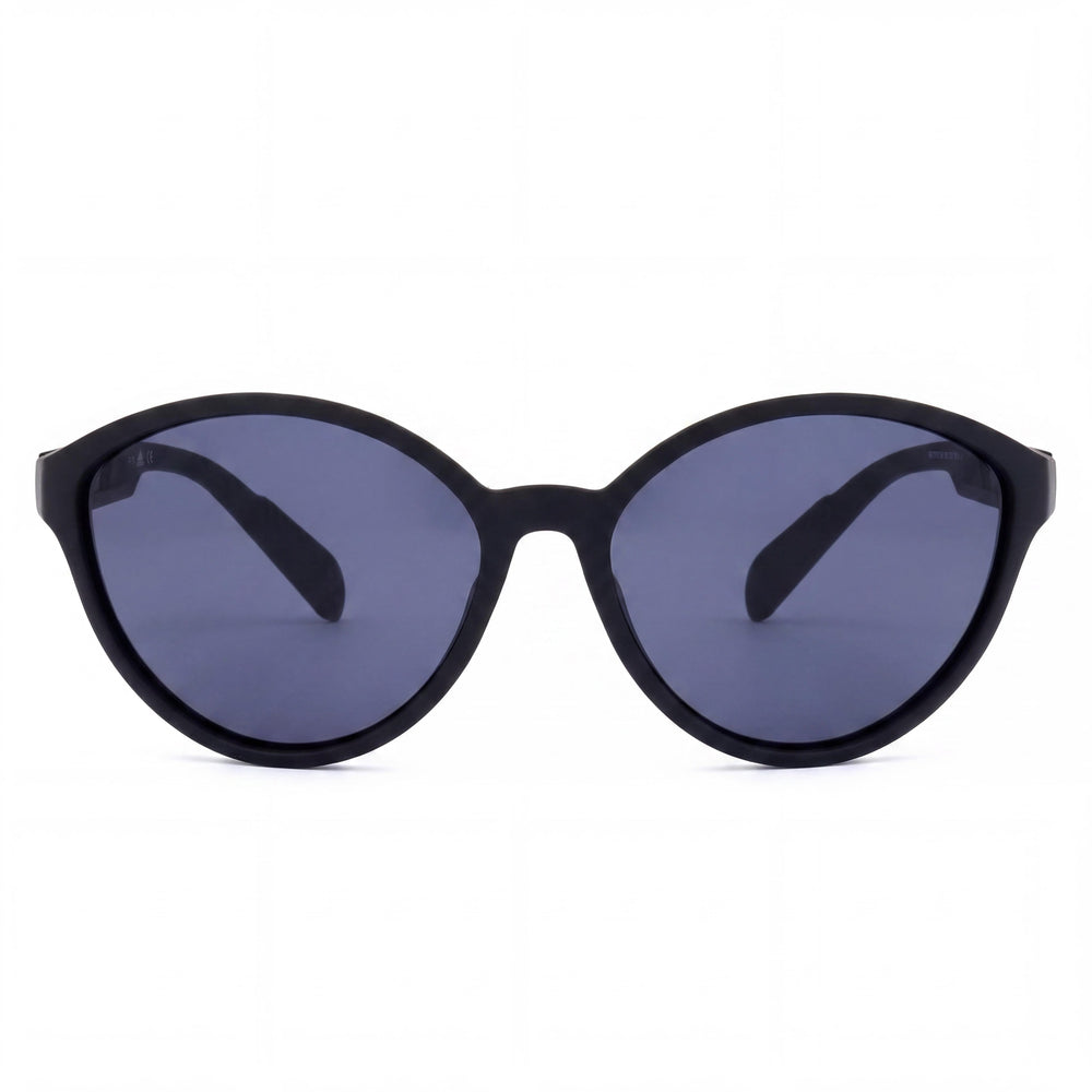 adidas Women's Sp0012 Sport Sunglasses, Matte Black Plastic Frame, Light Purple/Grey Lenses, UV Protection, 61mm