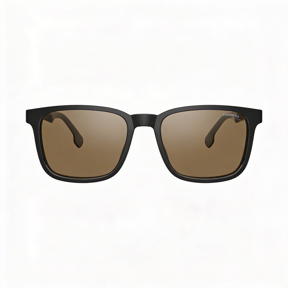 Carrera CA-8045-CS Unisex Black/Brown Clip-on Injection Propionate Sunglasses with 100% UV Protection Bronze Lens 53mm