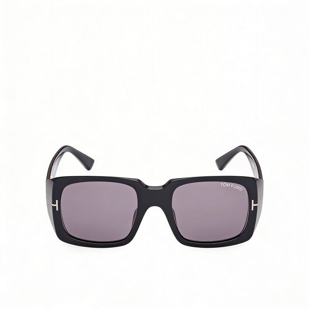 Tom Ford Classic Unisex Sunglasses, Shiny Black/Dark Grey Plastic Frame, Dark Grey UV Lenses 51-20-135