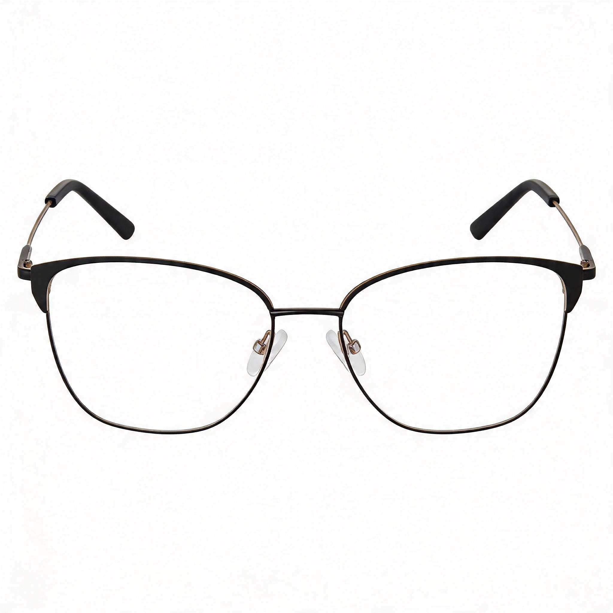 Adensco Classic Men's Black Metal Non- Multicolor Polycarbonate Eyeglasses 53-16-135, Photo 2