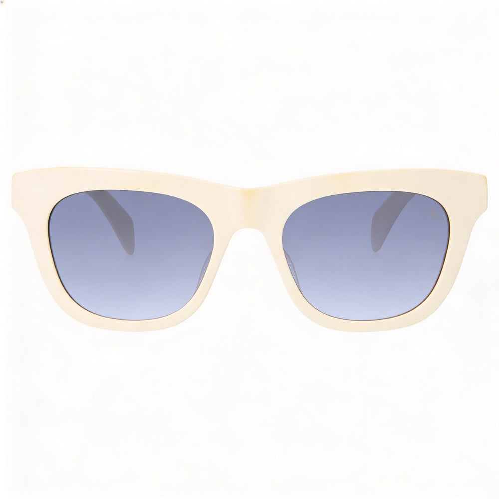 Rag & Bone Casual Unisex Sunglasses with Ecological Oil Frame, White, Dark Grey Shaded Non-Polarized Lenses, 52mm