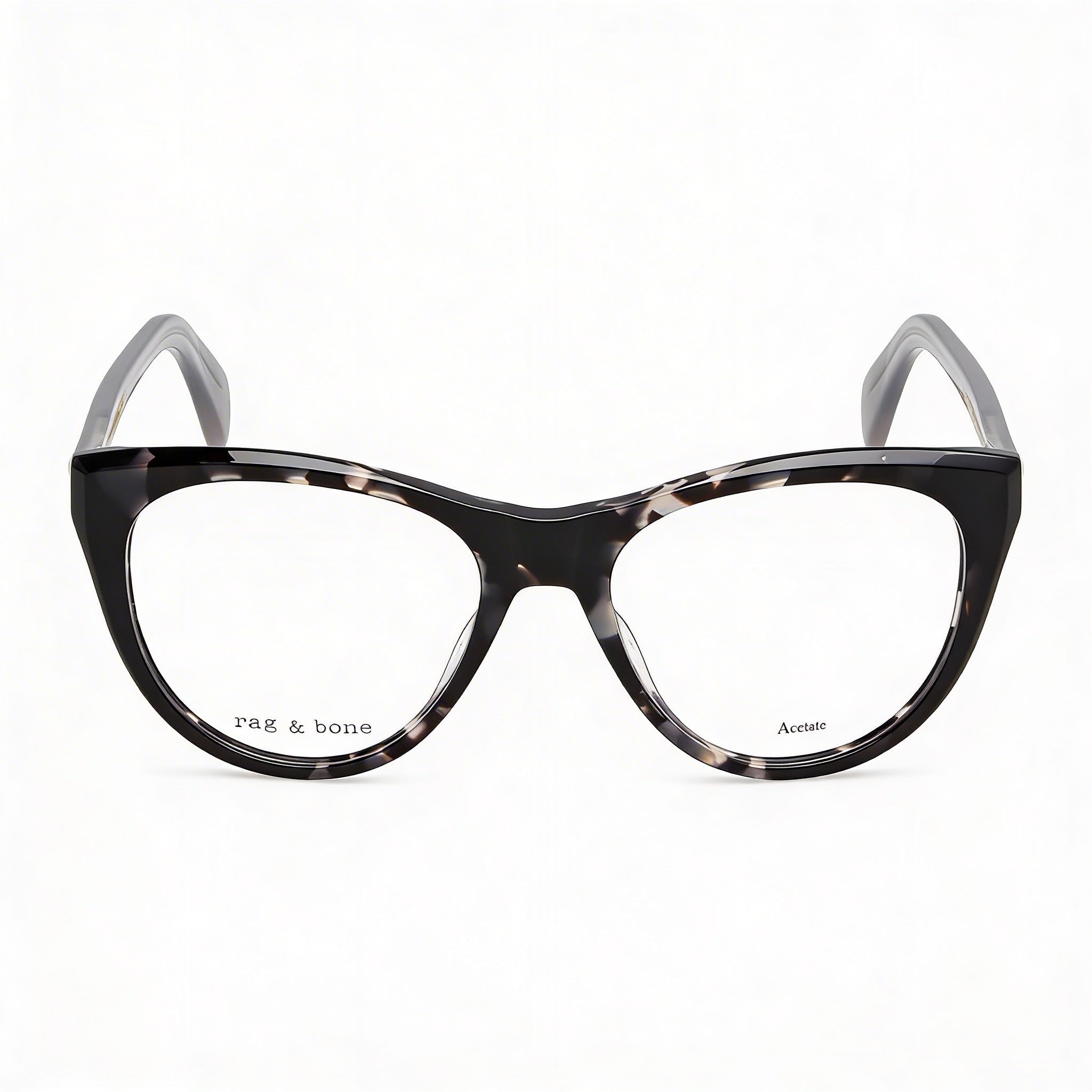 Gafas de sol de acetato modernas para mujer Rag & Bone con montura Habana Gris y lentes de policarbonato, ancho de lente de 51 mm, Photo 2