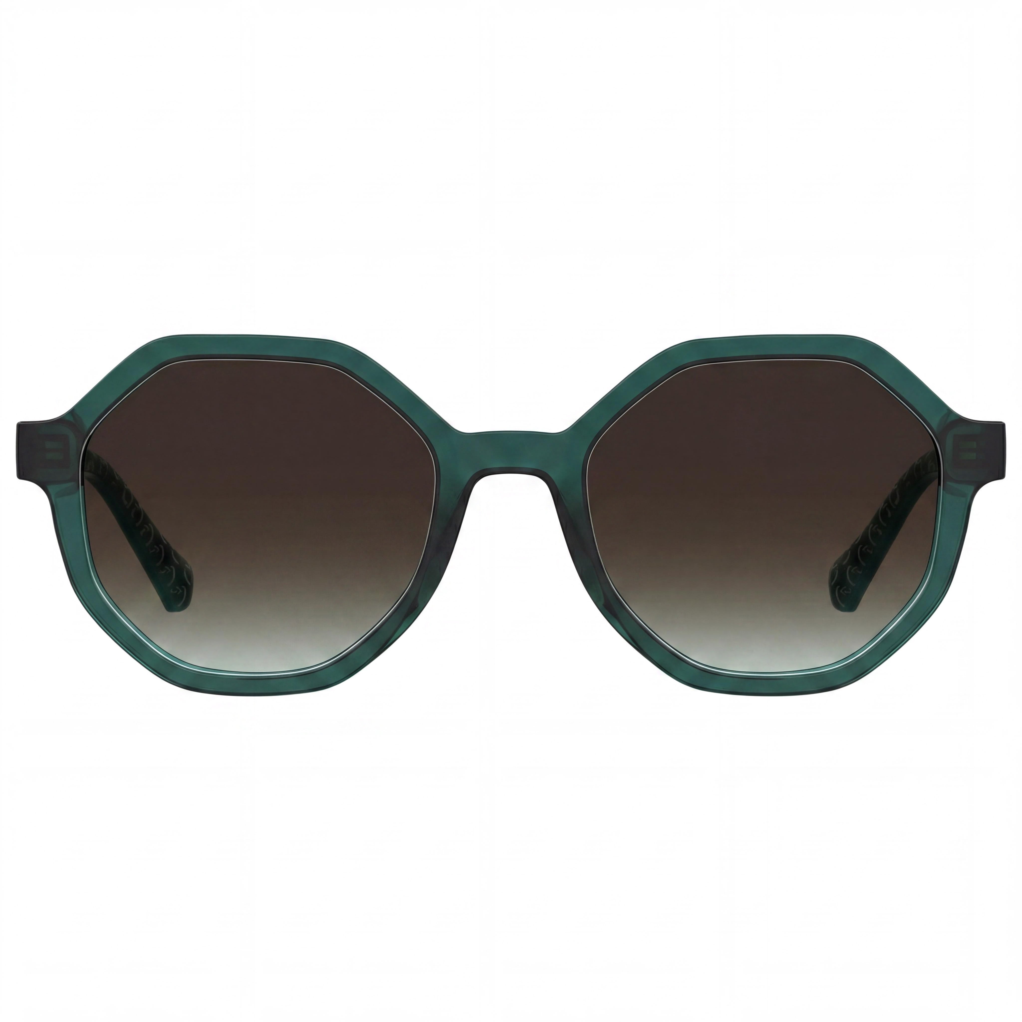 Love Moschino Casual Women's Sunglasses, Green Cellulose Propionate Frame, Brown Shaded Lenses, 52mm, Photo 2