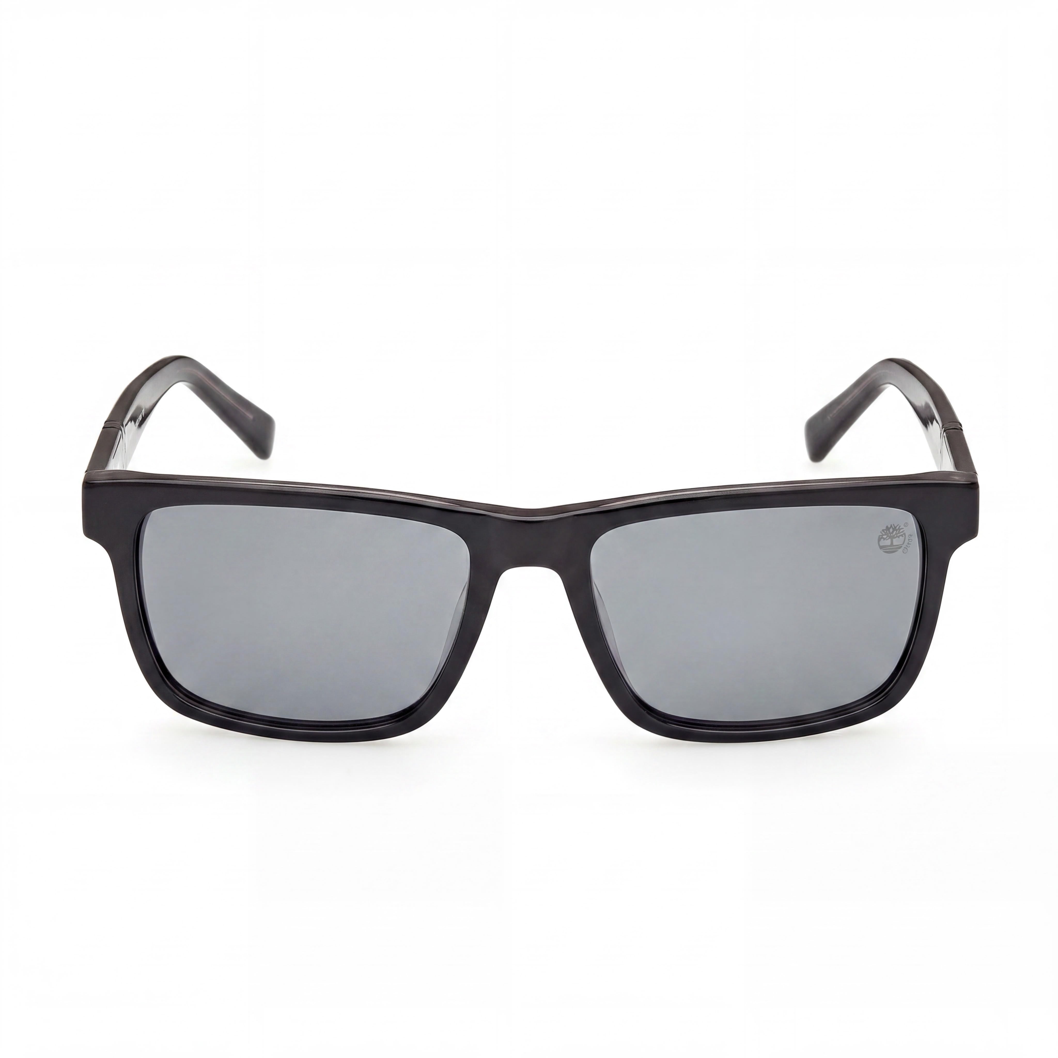 Timberland Modern Men's Shiny Black Acetate Polarized Grey 55mm UV Protection Sunglasses, Photo 2