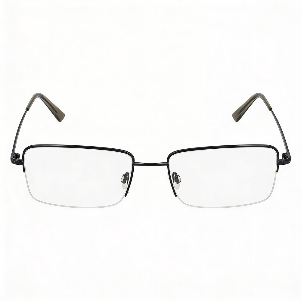 Gafas Flexon para hombre con montura Flexon y lentes compuestas multicolor, azul marino satinado, ancho de lente: 2 mm, puente: 18 mm, patilla: 145 mm