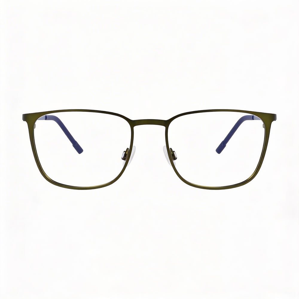 Gafas de sol Flexon E1143 para hombre, de metal, con lentes de policarbonato transparente, color azul alga mate, 54 mm