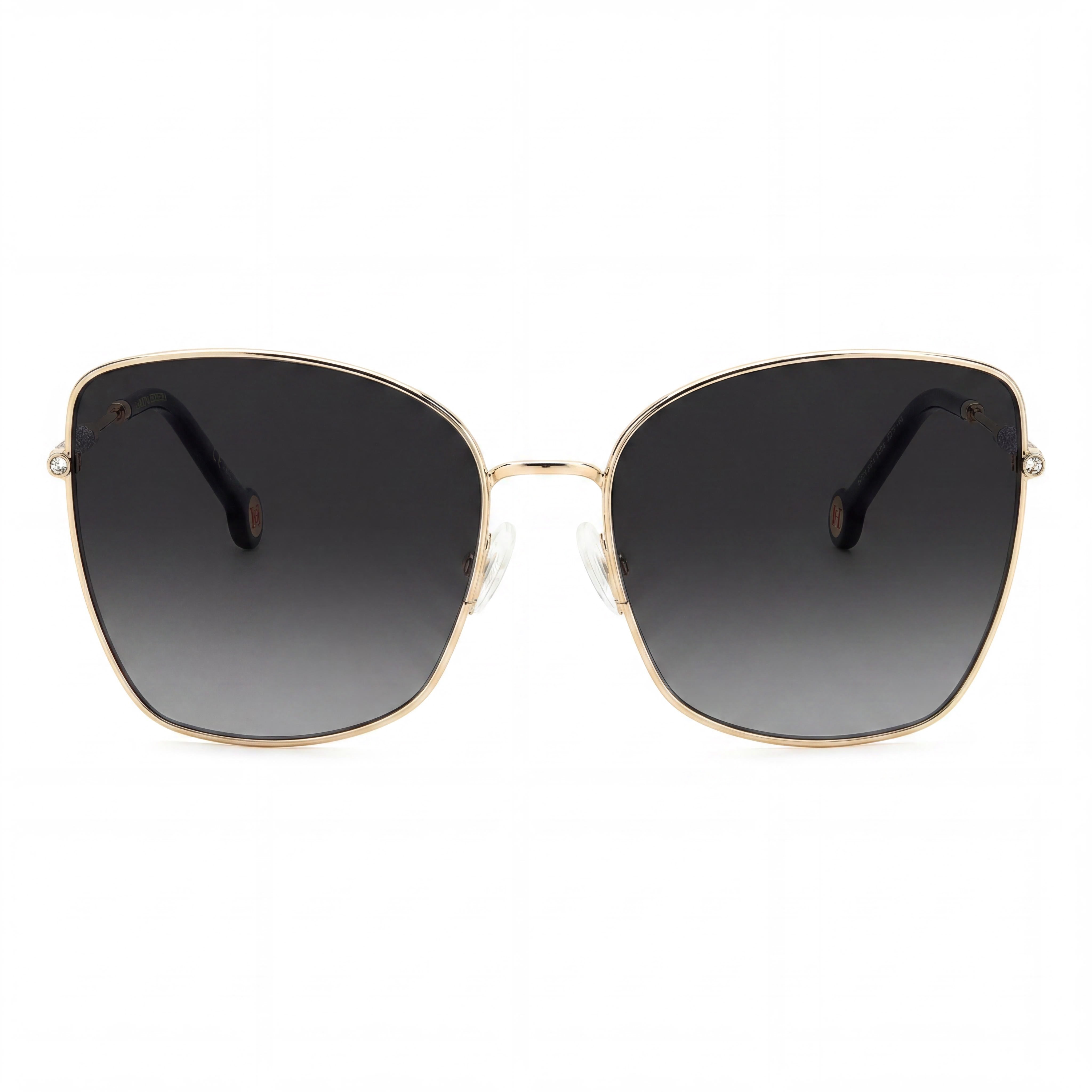 Carolina Herrera Classic Unisex Metal Rose Gold Dark Grey Shaded Non-Polarized UV Protected Sunglasses 59mm, Photo 2