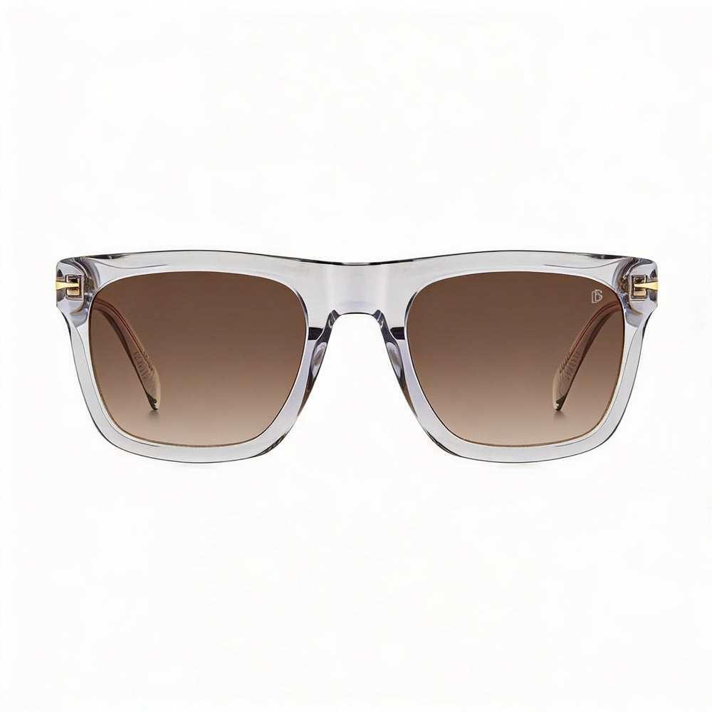 Beckham Modern Men's Acetate Crystal Grey Sunglasses 54mm