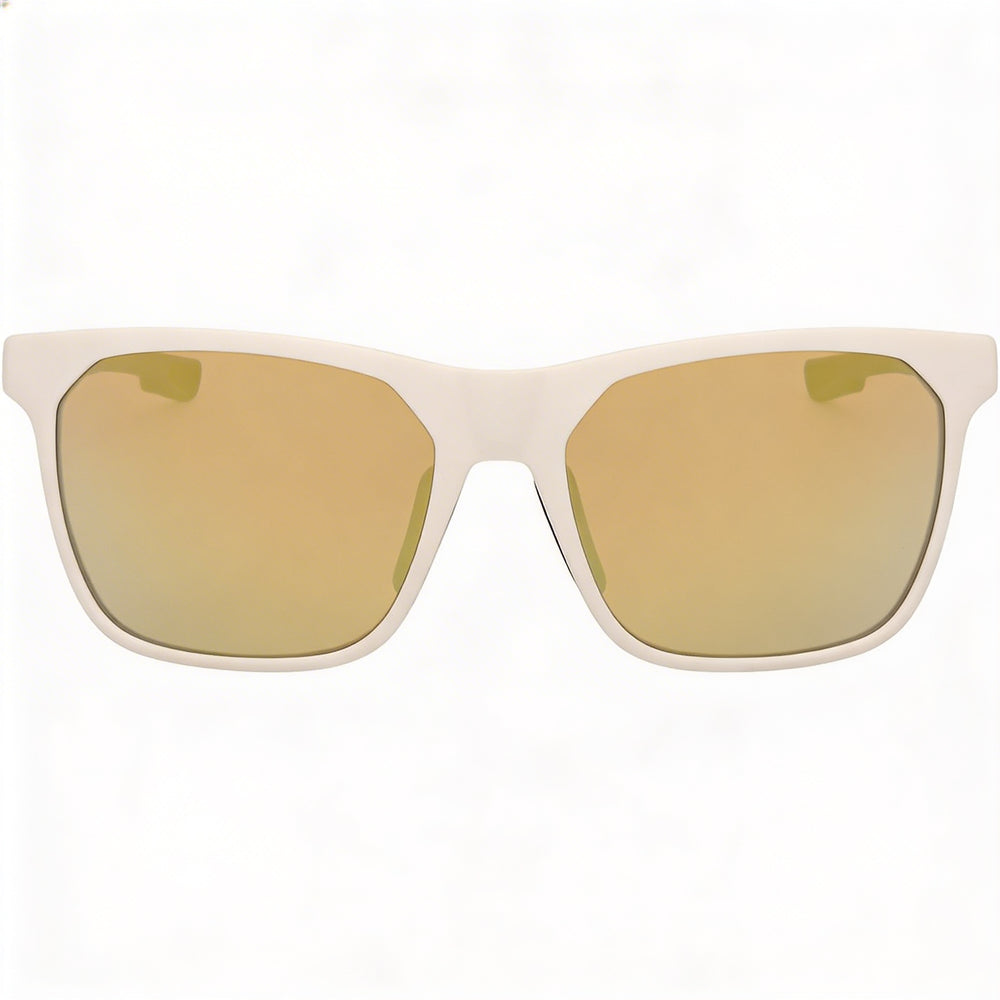 Gafas de sol Adidas Injected unisex, montura de plástico blanca/marrón, lentes polarizadas marrones, ancho de lente: 55 mm.