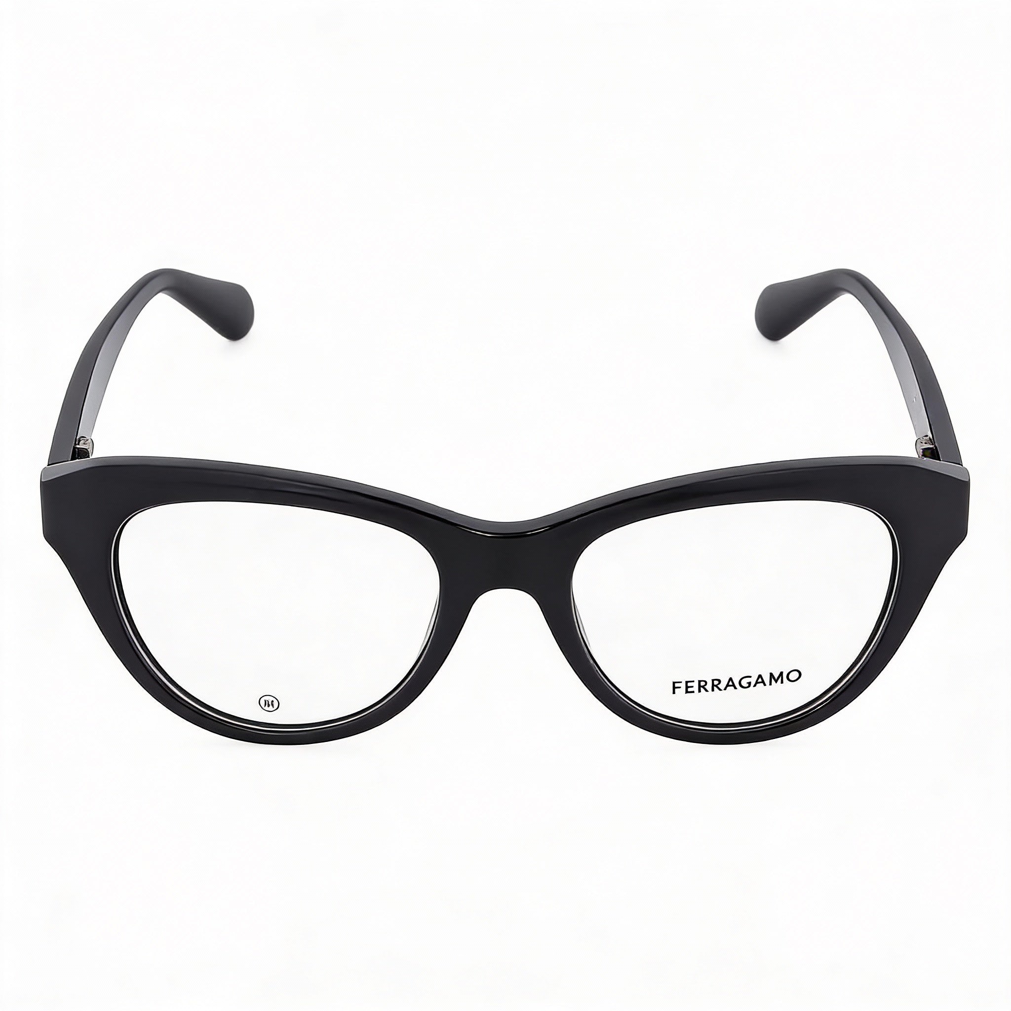 Ferragamo Sf2989e Men's Eyewear featuring Black Metal Frame and Clear Lenses (51mm Lens Width)