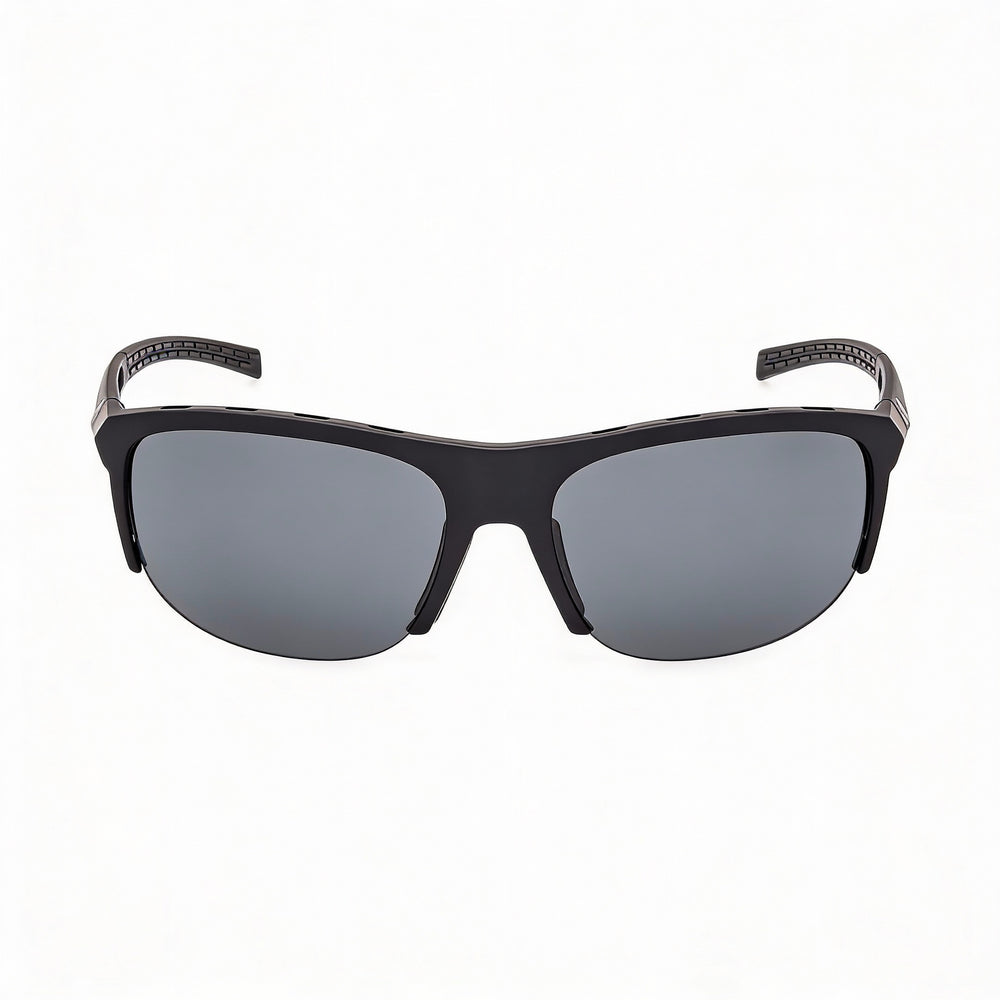 adidas Casual Unisex Matte Black Plastic Frame Sunglasses with Smoke Lenses, UV Protection, Size 66-8-130