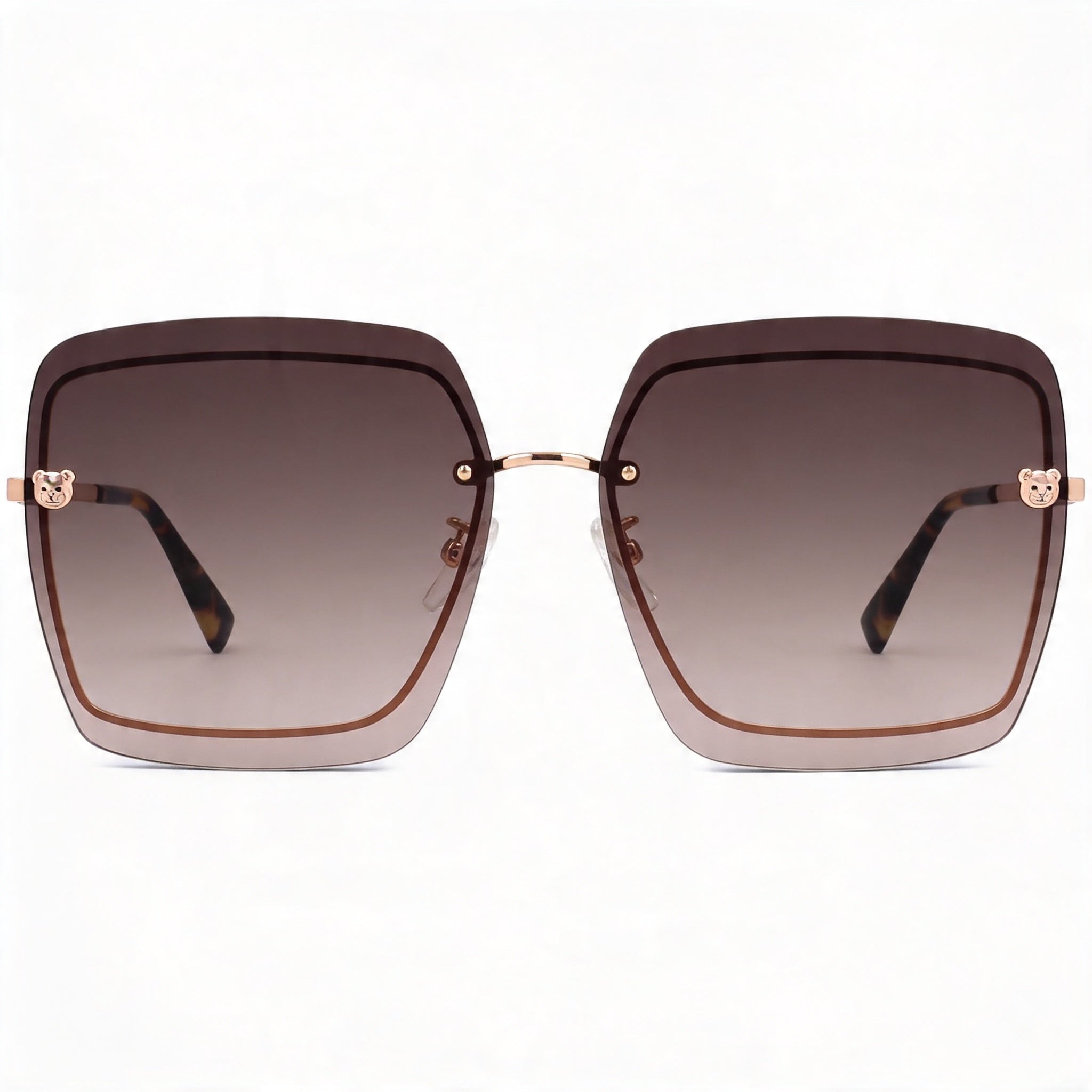 Gafas de Sol Moschino Informales Unisex Multicolor de Acero Inoxidable con Lentes Marrones con Protección UV 64mm, Photo 2