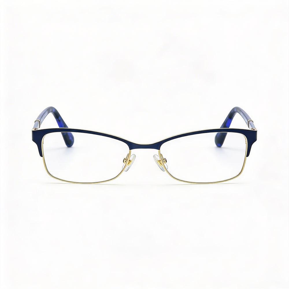 kate spade new york Laurianne Gafas Ópticas Unisex con Montura Metálica, Azul Habana Mate, Lente Transparente, 50 mm