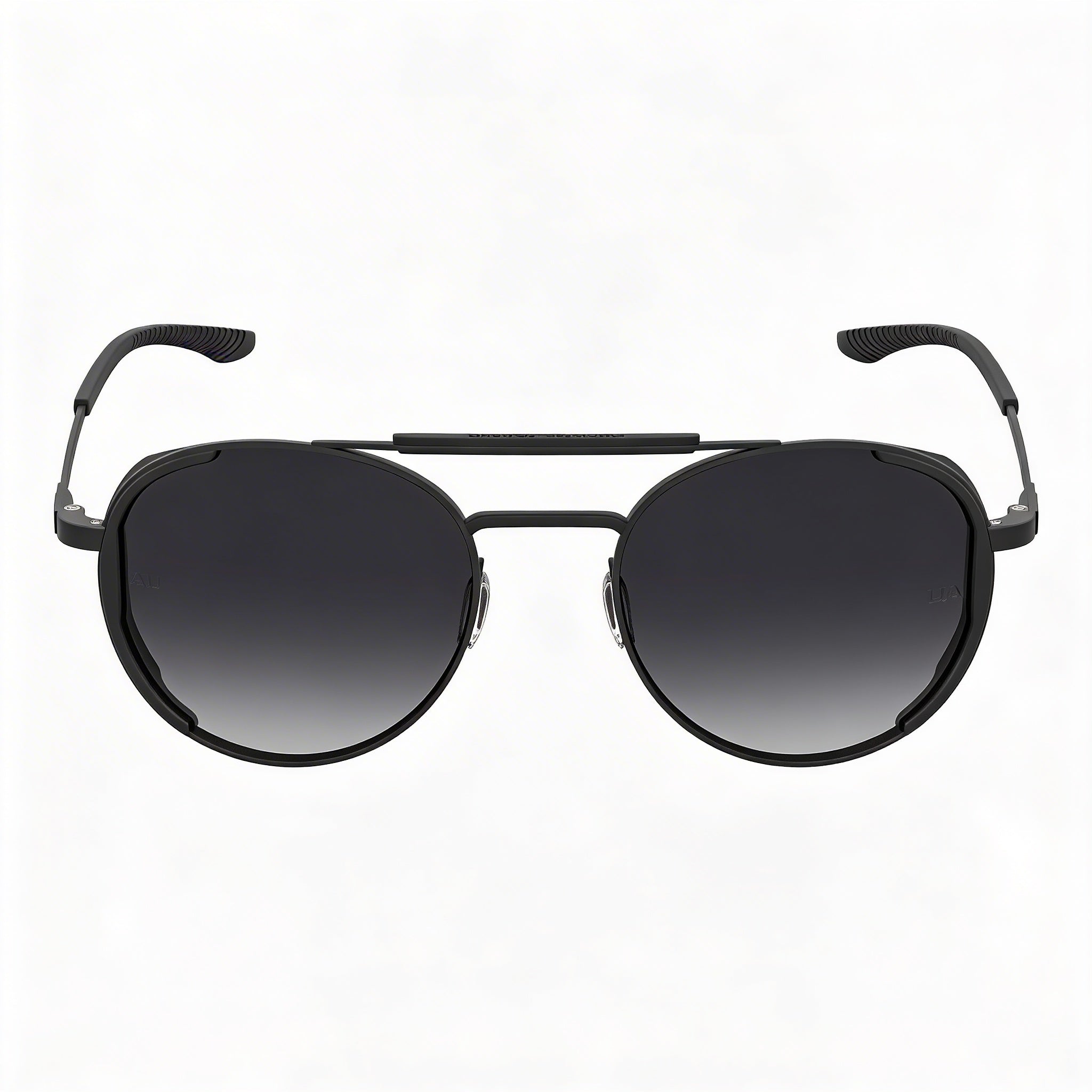 Under Armour Ua 0008/G/S Unisex Black Matte/Grey Alloy Steel Sunglasses with Matt Black Lenses, UV Protected 55mm, Photo 2