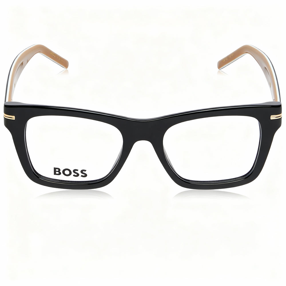 Gafas de sol Hugo Boss 1522 Modern para mujer, montura de acetato, policarbonato negro, no polarizadas, 49 mm