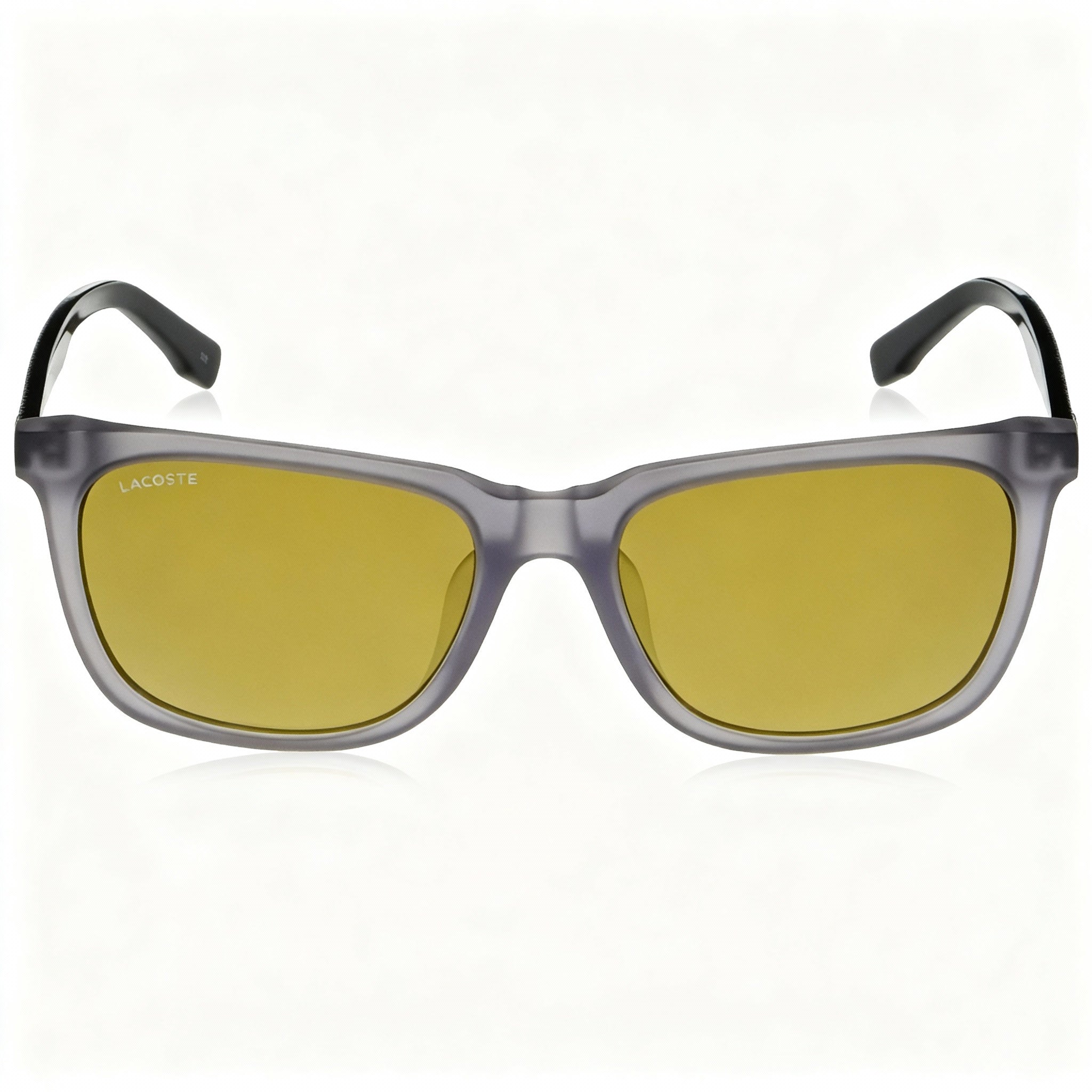 LACOSTE Eyewear L838sa Women's Rectangular Plastic Sunglasses Matte Gray Frame Grey Lens 56-17-140