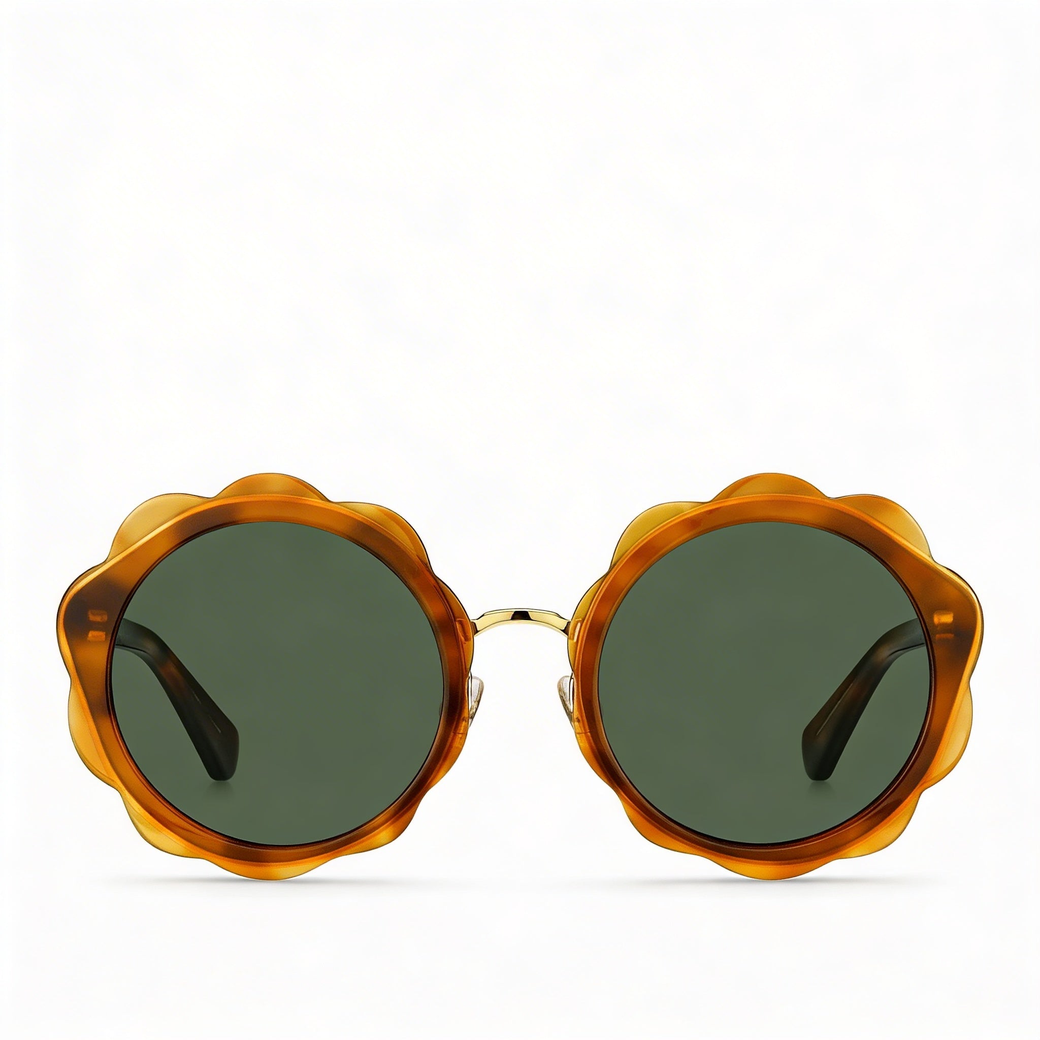 Gafas de sol Kate Spade New York Karrie/S para mujer, redondas, de plástico, con protección UV, color marrón y verde, 52 mm, Photo 2