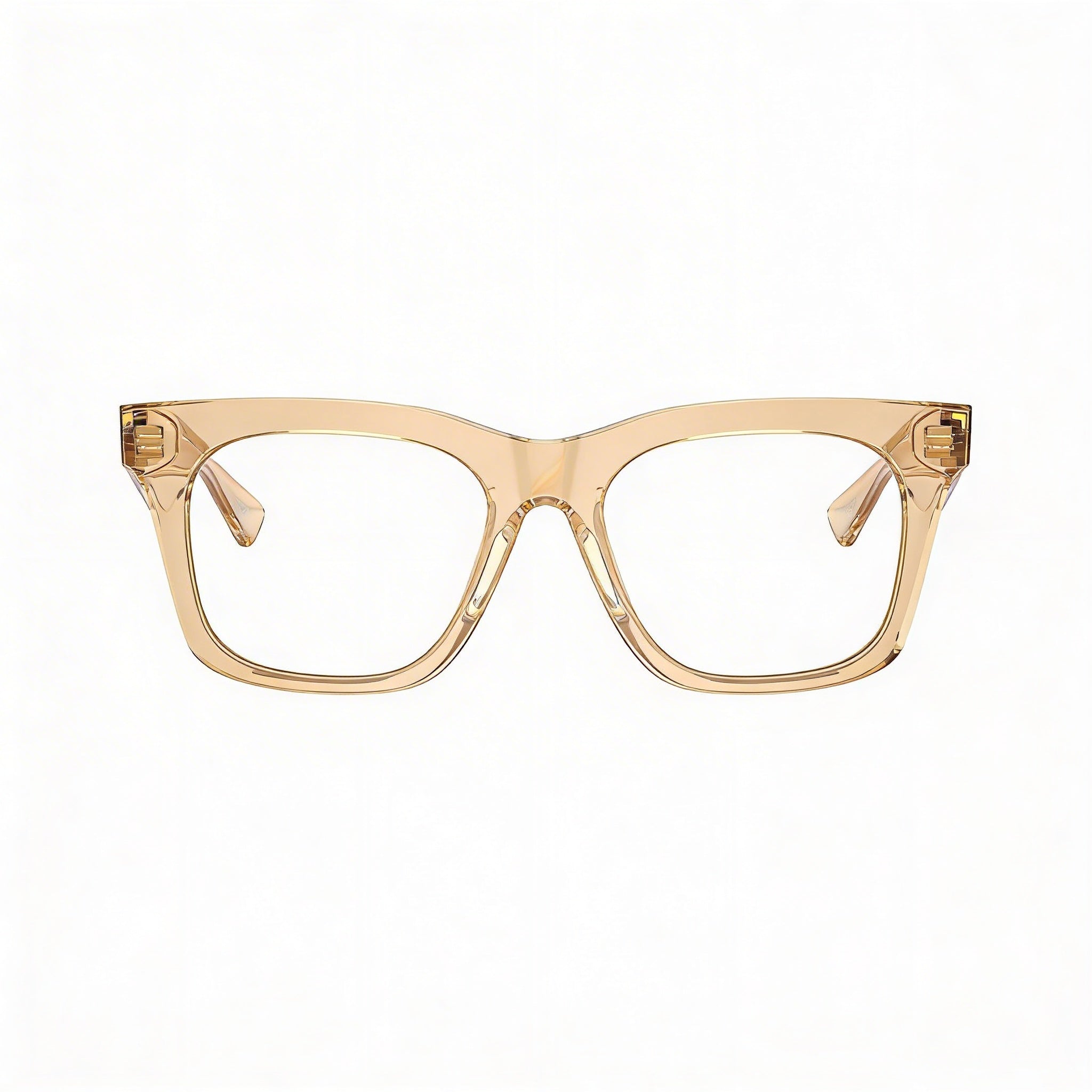 BURBERRY Gafas Ópticas Clásicas Unisex Marrón con Lentes Transparentes de Demostración, las Lentes Pueden Ser Reemplazadas por Lentes de Prescripción Personalizadas, Photo 2