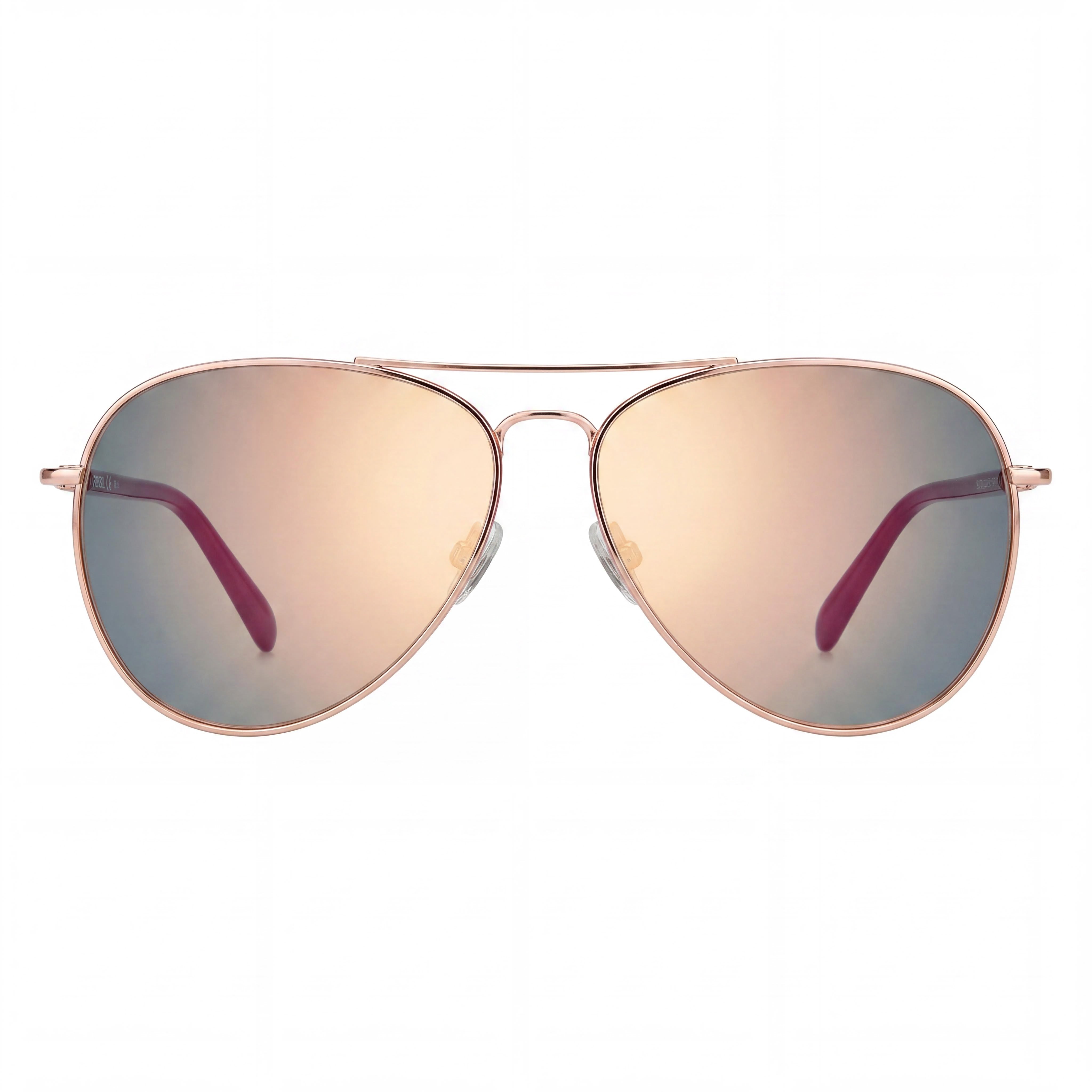 Fossil 3102/G/S Women's Red Gold Rose Gold Alloy Steel Frame UV Protected Polycarbonate Sunglasses 58mm, Photo 2