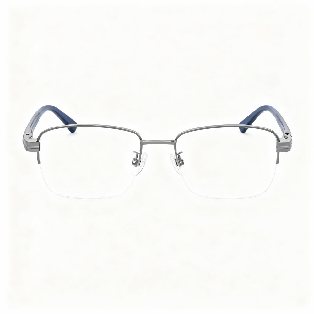 ELASTA E 3127 Men's Metal Frame Polarized Eyeglasses Dark Grey 53-145-19