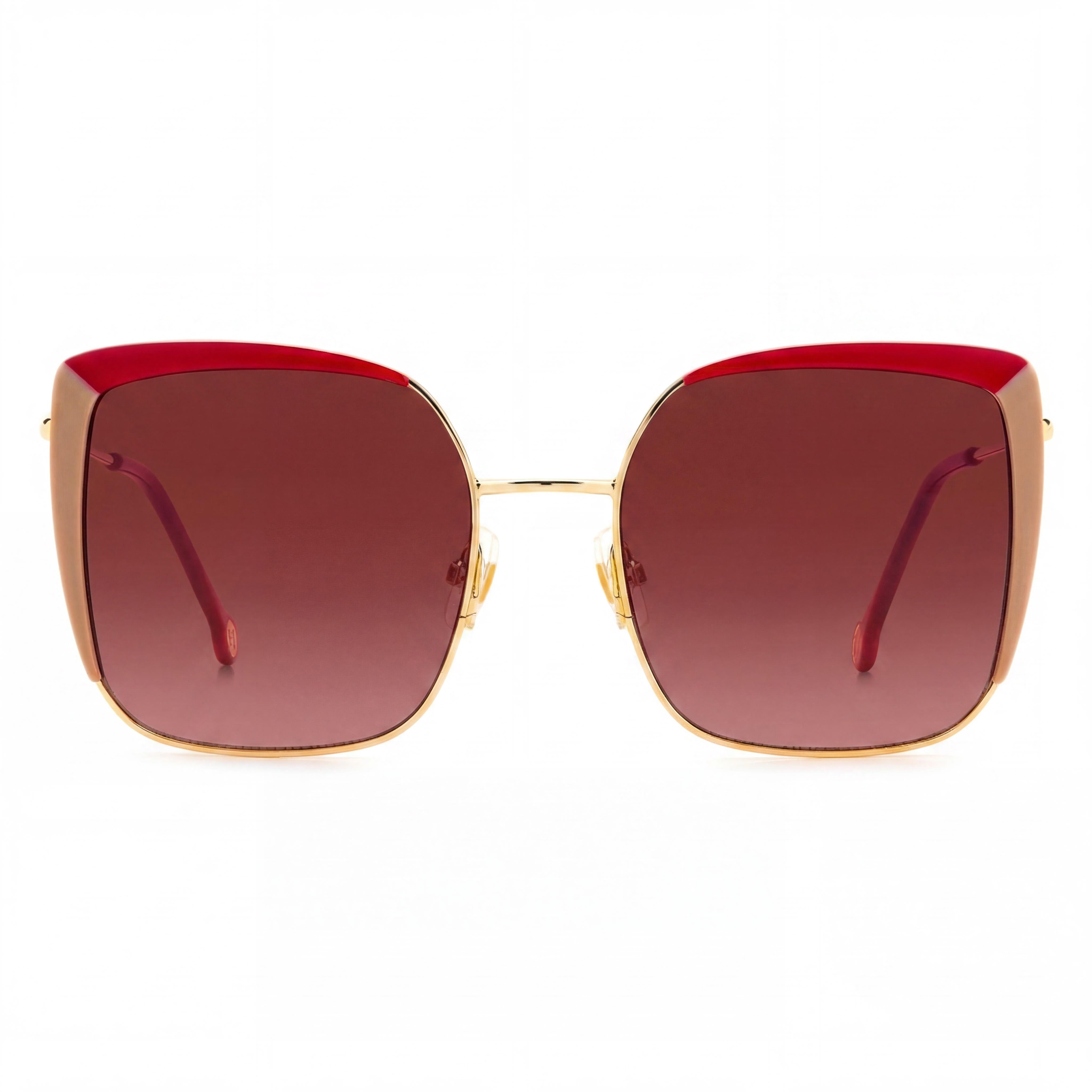 Carolina Herrera HER 0111/S Classic Women's Beige Ivory Stainless Steel Square Non-Polarized UV Sunglasses 57mm, Photo 2