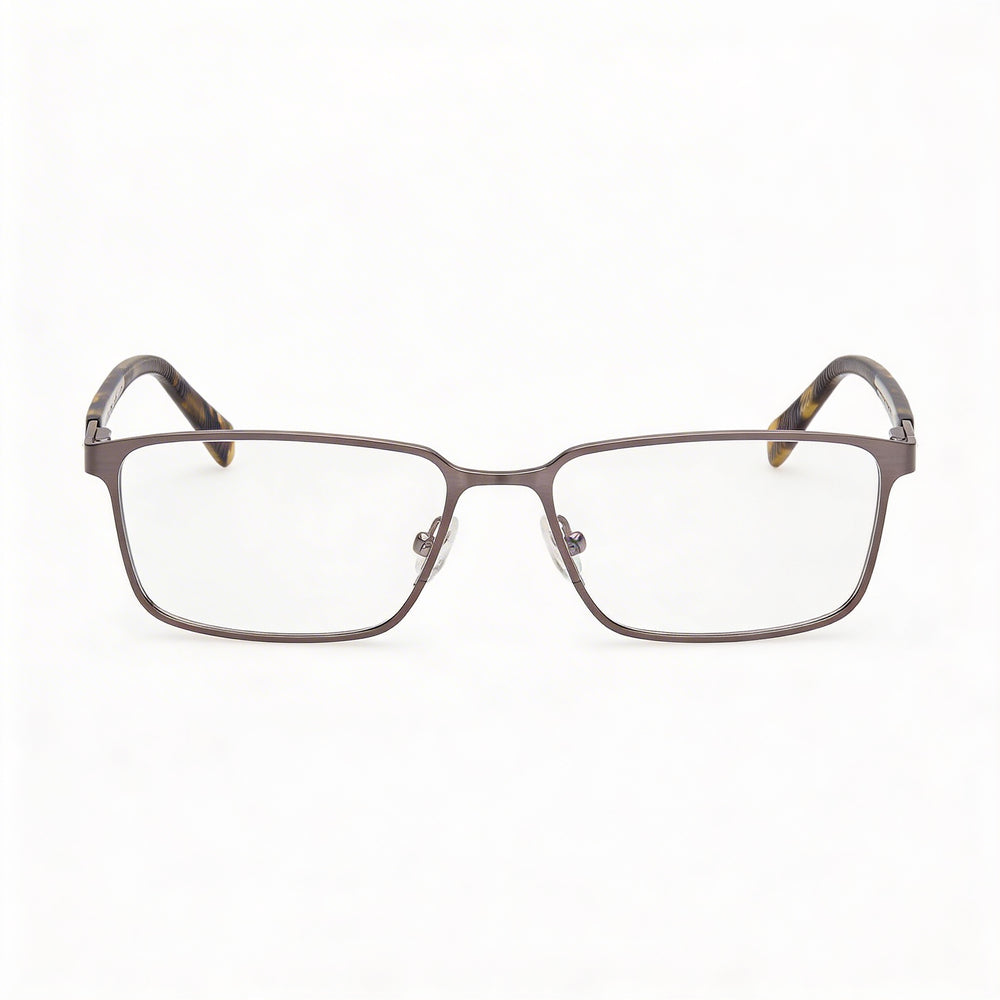 Gafas graduadas unisex GUESS Gu50244 de metal con lentes transparentes, montura satinada en tono bronce, talla 55-16-145