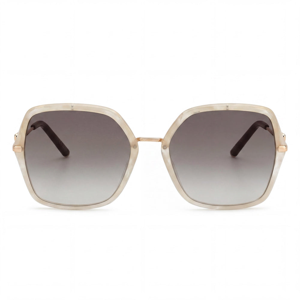 Carolina Herrera Casual Unisex Metal White Marble Pink Doubleshade Sunglasses 57-19-145