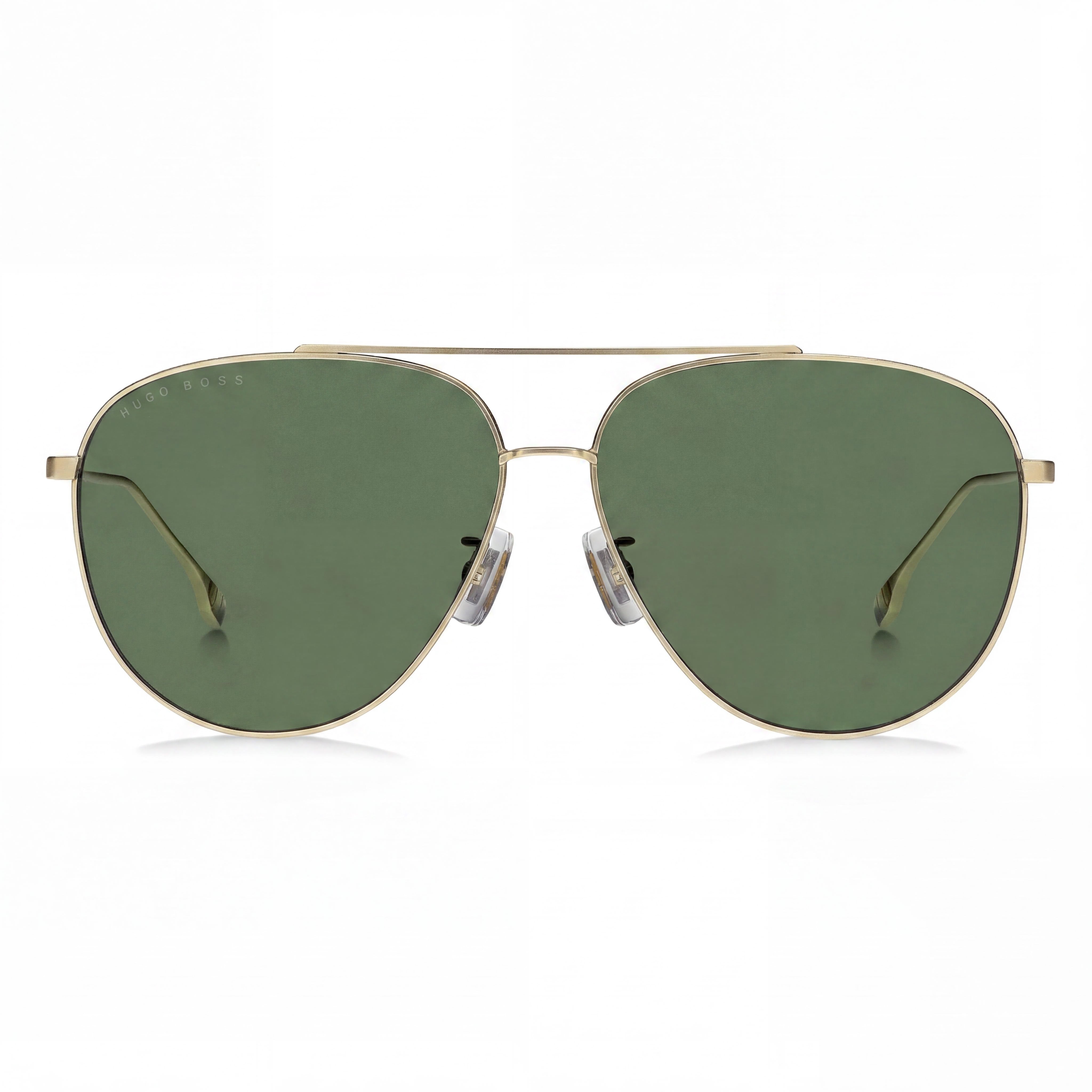 Hugo Boss Boss 1296/F/S Gafas de sol de piloto para hombre, dorado mate, verde, acero inoxidable, con protección UV, 63 mm, Photo 2