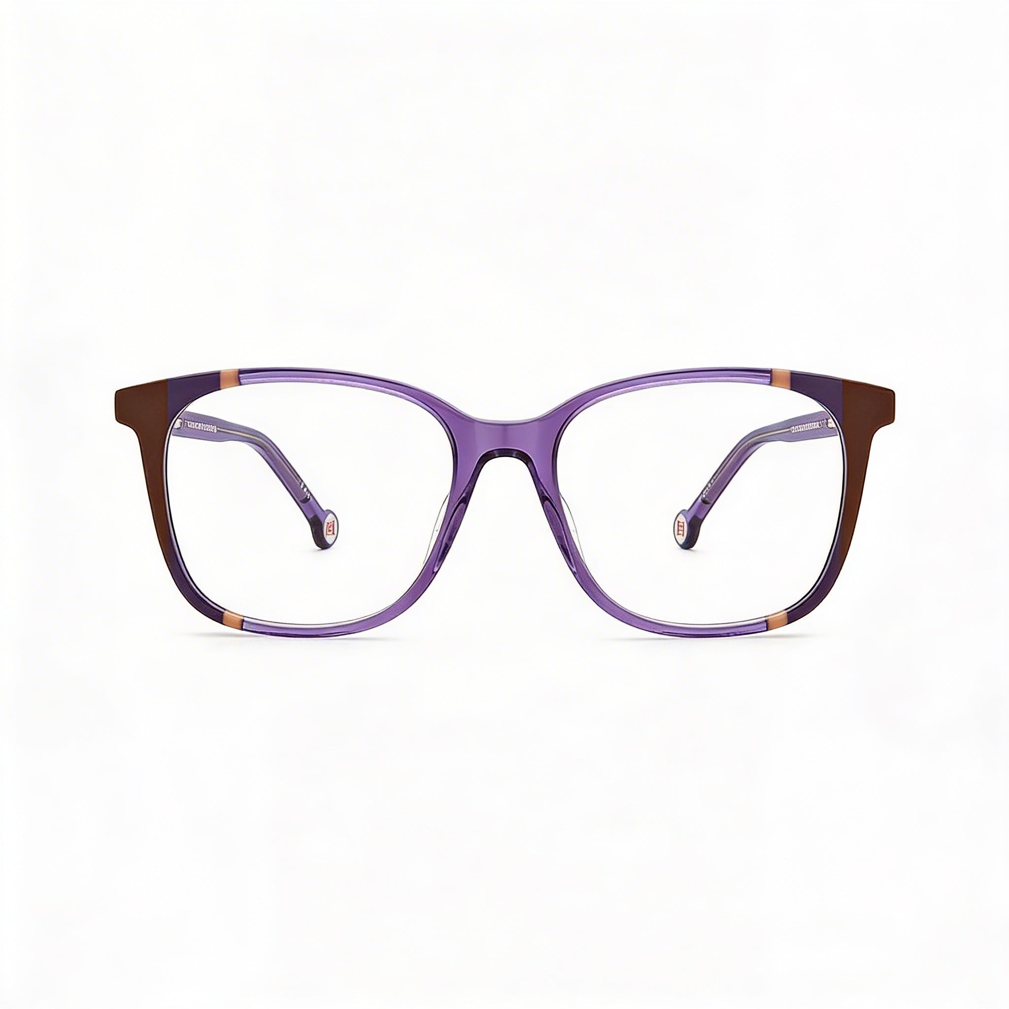Carolina Herrera CH 0065 Women's Eyeglasses, Rectangular Full Frame, Acetate Frame Violet Brown, 52mm, Photo 1