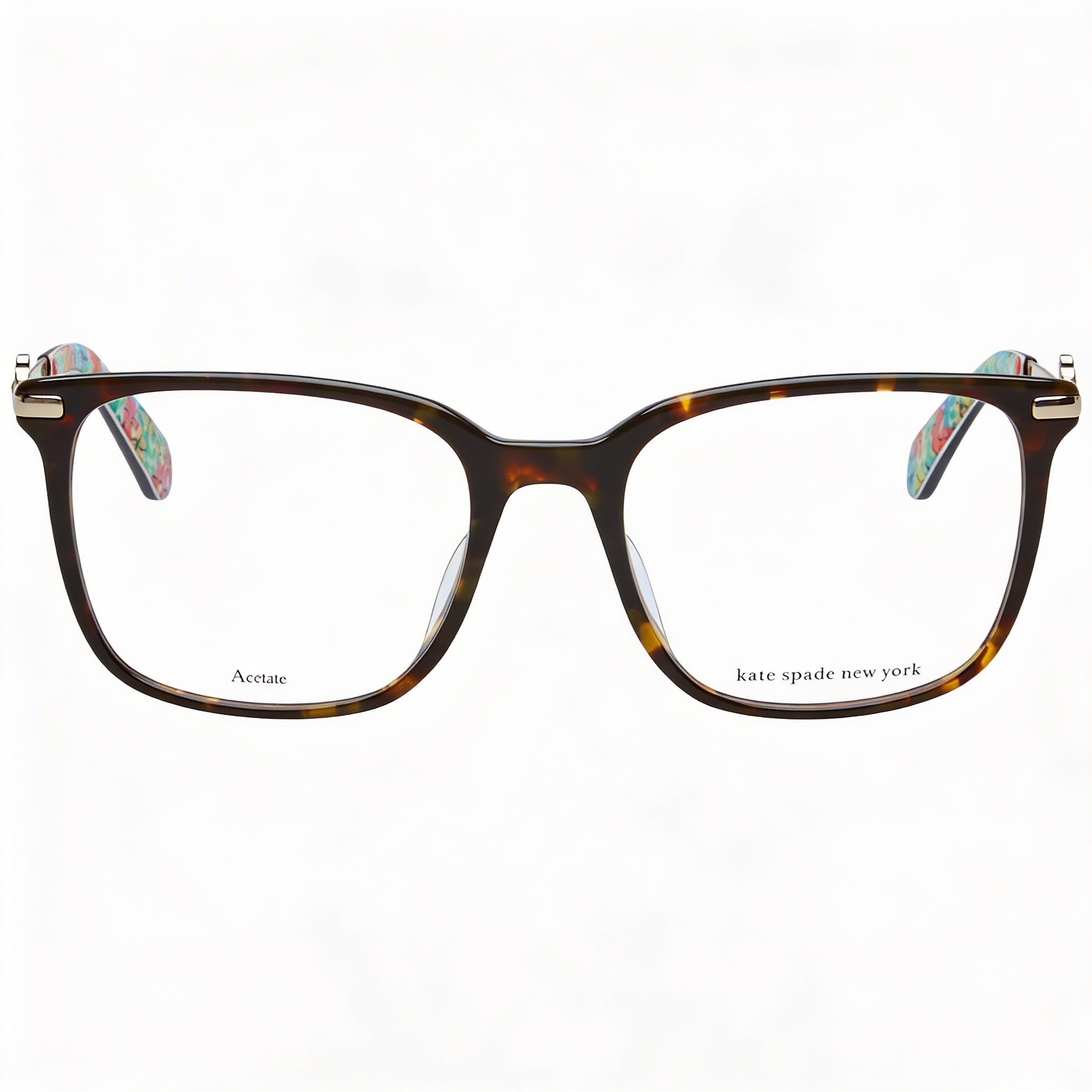 kate spade new york Modern Women's Havana Acetate Frame with Polycarbonate Lenses, Size 52-18-140mm, Photo 2