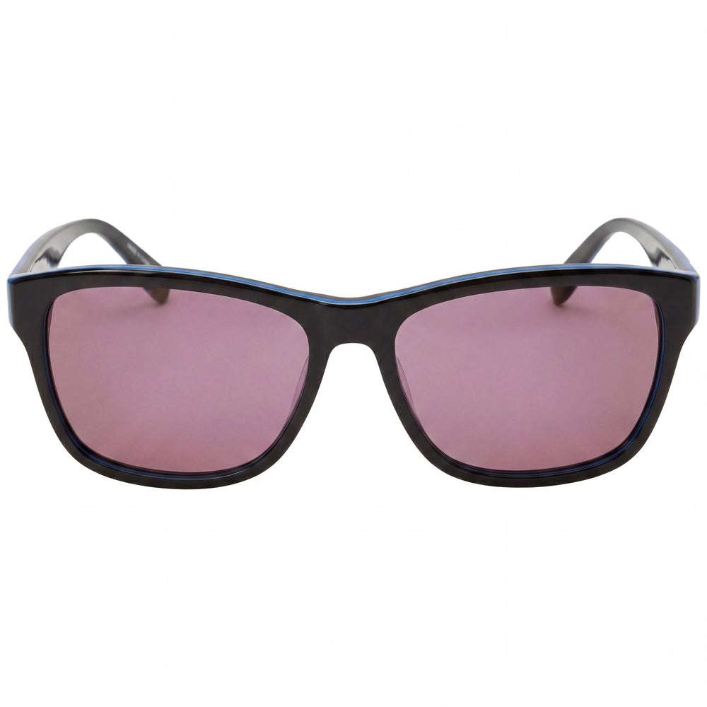 Gafas de sol Lacoste L683s unisex de plástico azul, amarillo, azul, con lentes azules marinos, protección UV y antirreflectantes de 55 mm
