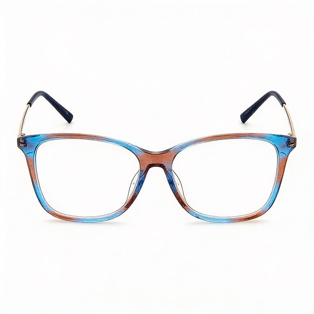 M Missoni Color Line Collection MMI 0015 Women's Brown Blue Glittery Acetate Rectangular Eyeglasses 54-16-145mm
